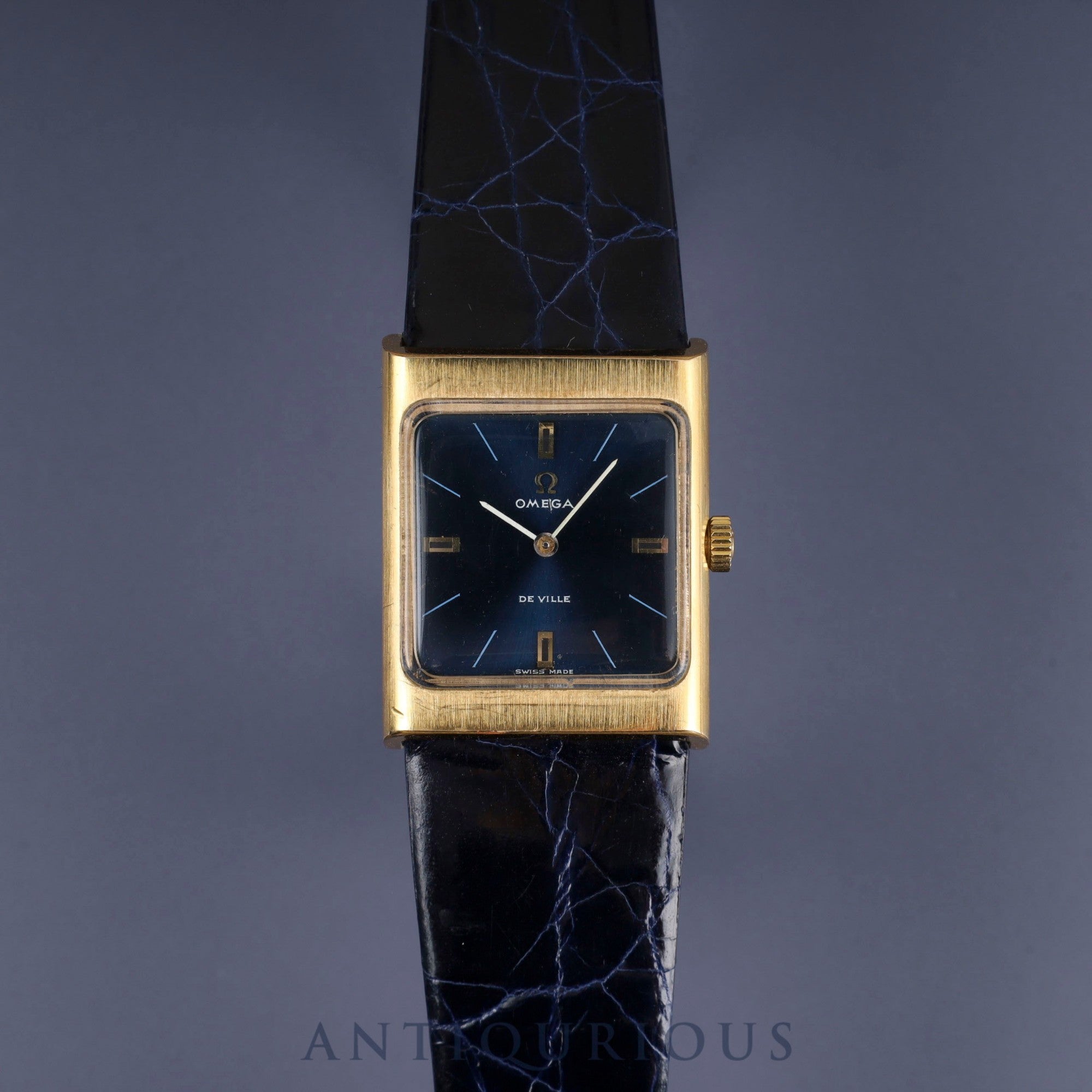 Omega De Ville 511324 Manual winding GP Leather Genuine buckle (GP) Blue dial (minor scratches on glass) Overhauled