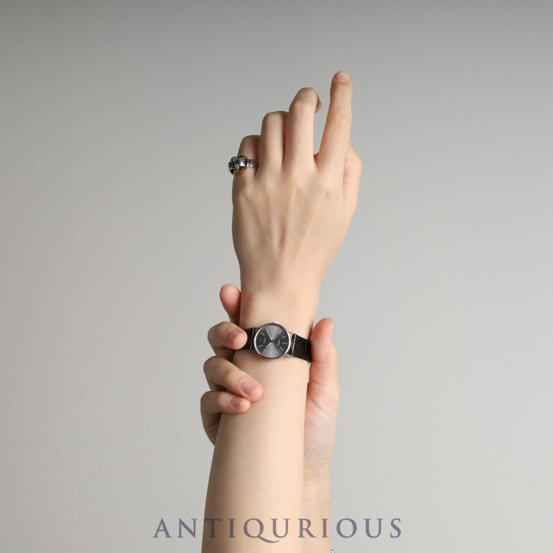 Rolex Cellini 3810 Manual winding Cal.1600 750 Leather Third party buckle (SS) Grey dial 24mm 3rd series (1971) Overhauled