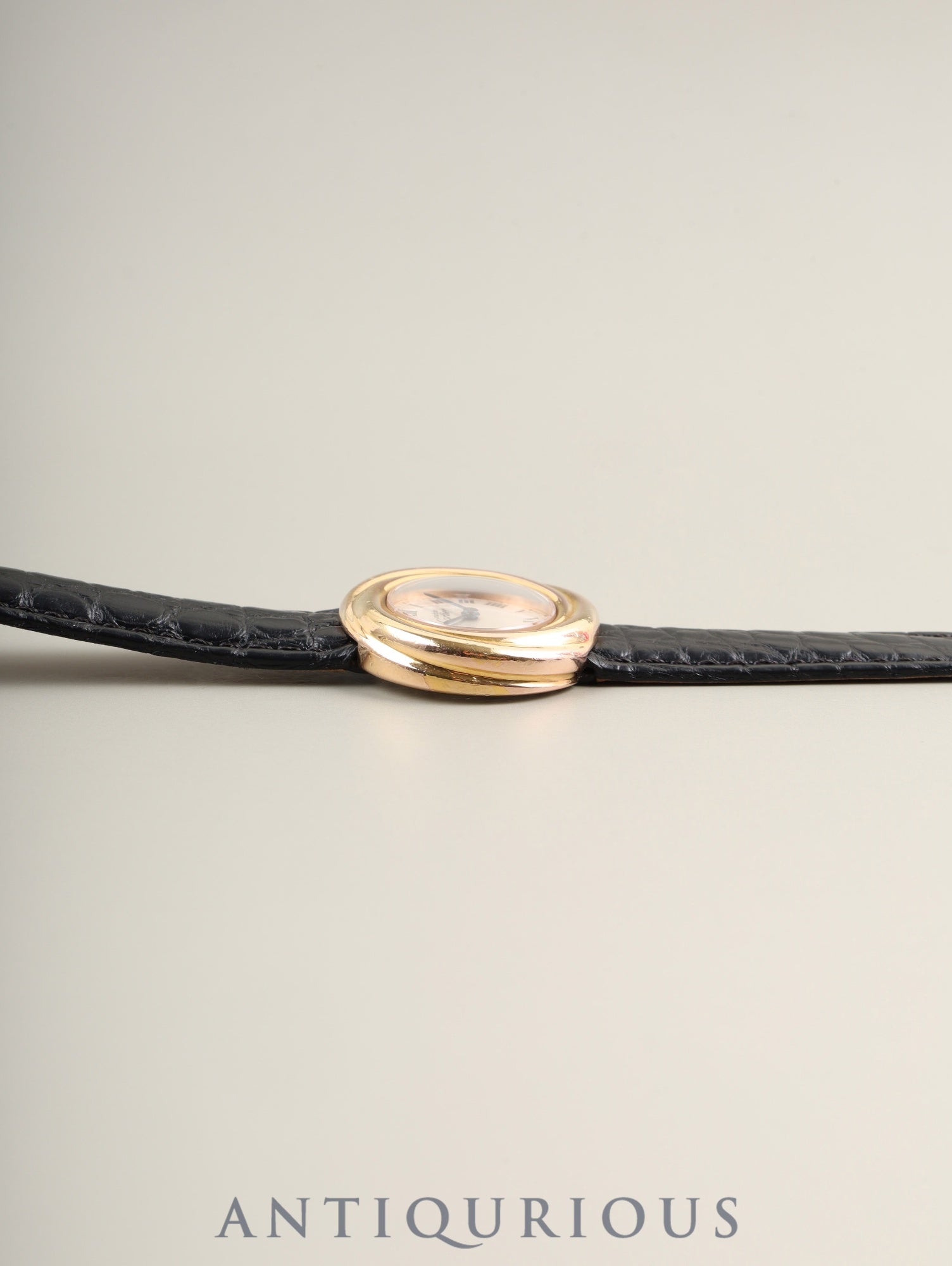 カルティエ マストトリニティ 2438 クォーツ Cal.157 SV925 革 純正Dバックル(GP) シルバーローマン文字盤 箱 オーバーホール済み