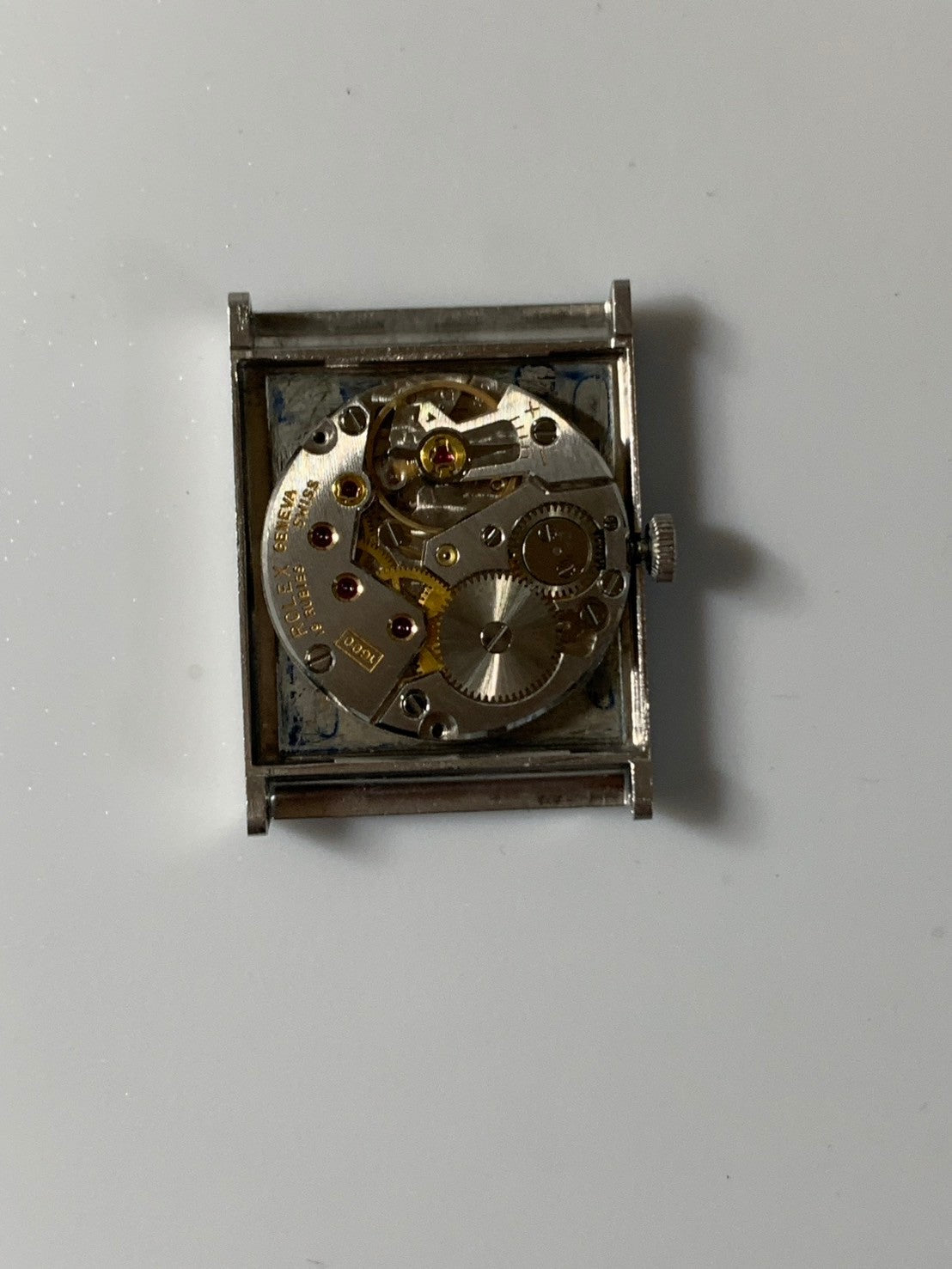 Rolex Cellini 4014 Manual Winding Caliber 1600 750WG Leather Strap with Genuine GP Buckle Black Dial No. 33 (1971) Overhauled