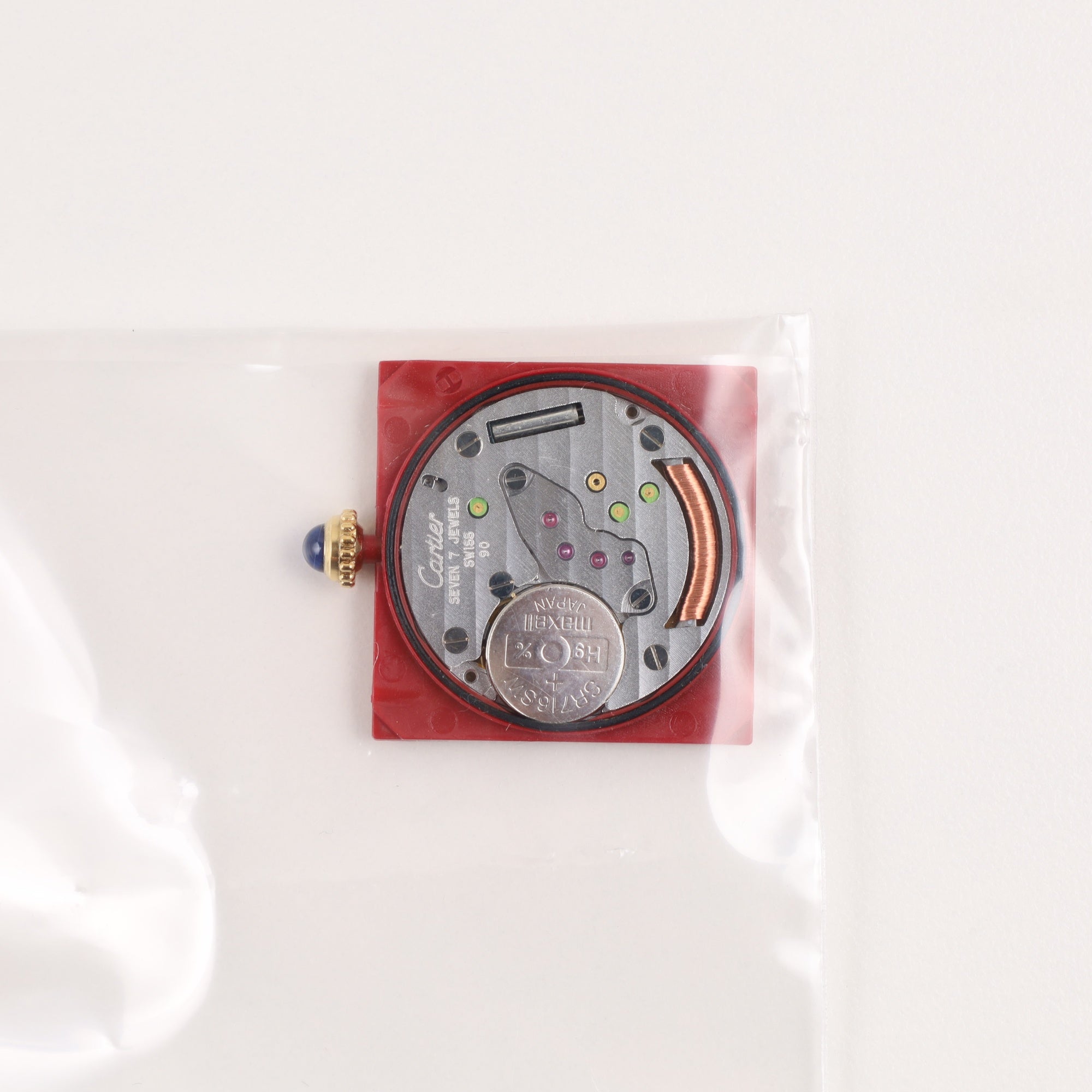 Cartier Must Tank LM 590005 Quartz Cal.90 SV925 Leather Genuine Buckle (GP) Front Trinity Dial Overhauled
