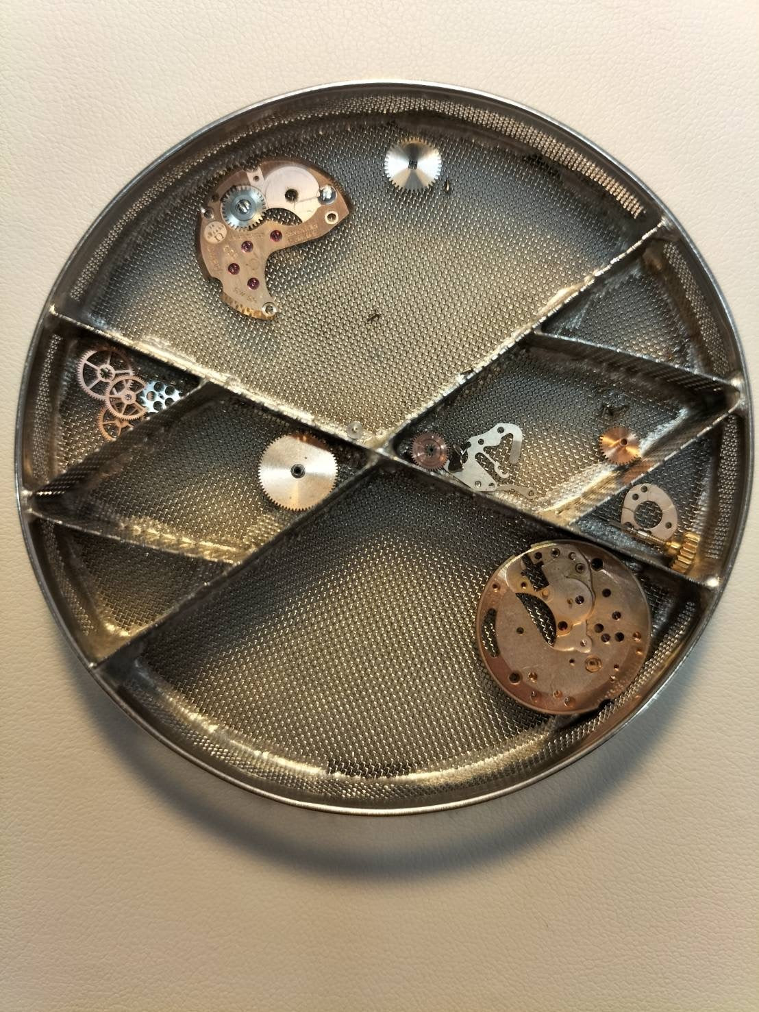 オメガ ジュネーブ 5110469 手巻き Cal.625 SS 革 社外尾錠(GP)ブルー文字盤(ガラス小傷)オーバーホール済み