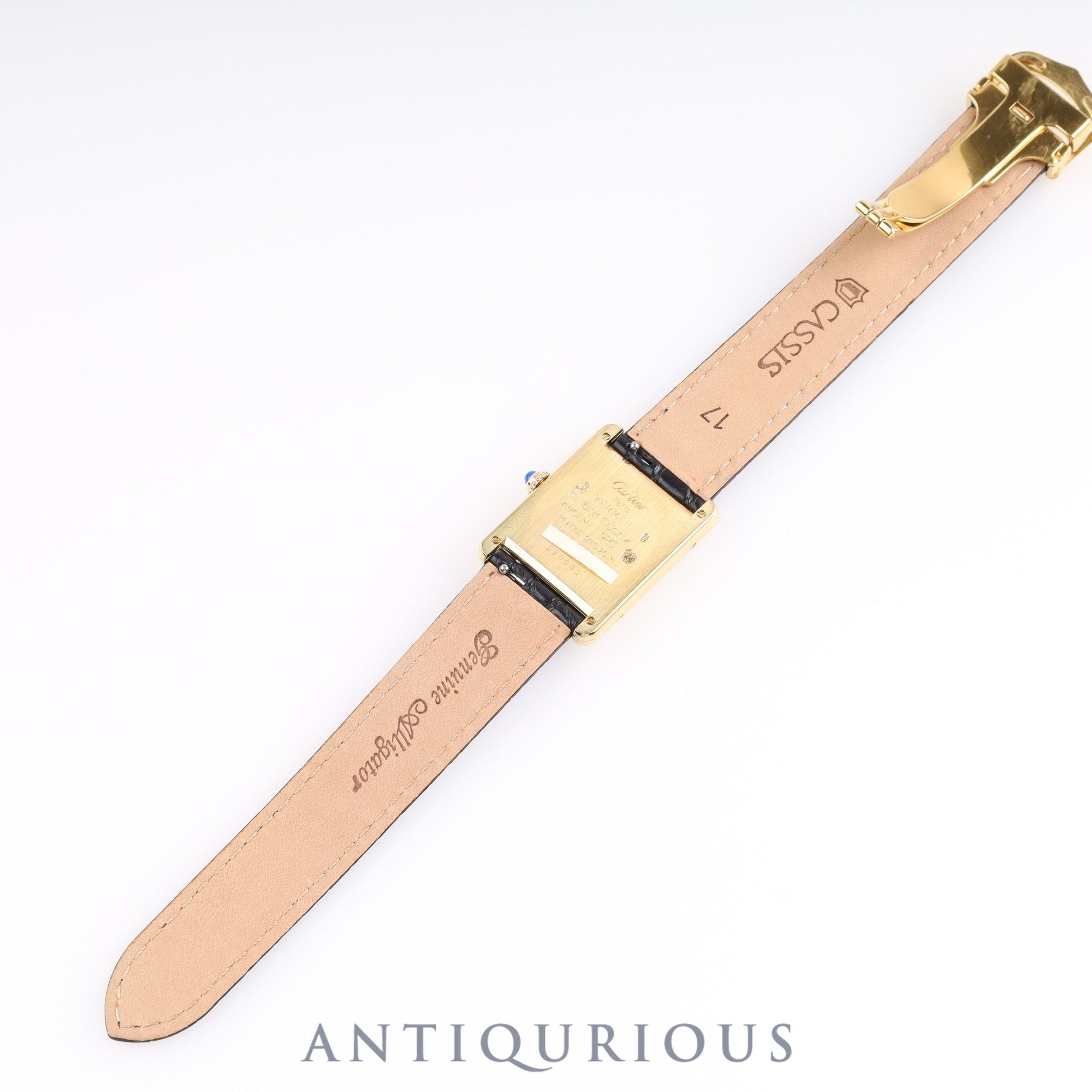 Cartier Must Tank LM QZ590005 SV925 Leather Genuine D-buckle Arabic dial Box Cartier boutique complete service