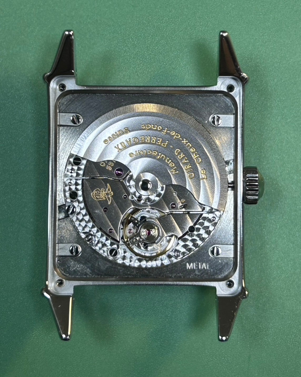 ジラールぺルゴ ヴィンテージ 1945 25930.0.11.316 自動巻き Cal.3200 SS 革 純正尾錠(SS) ブラウン文字盤 保証書(2004年) 冊子 オーバーホール済み