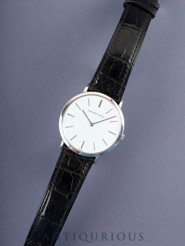 オーデマ・ピゲ エクストラフラット 手巻き Cal.K.2001/1A 750 純正革ベルト(使用感あり)純正尾錠(750)ホワイト文字盤 オーバーホール済み