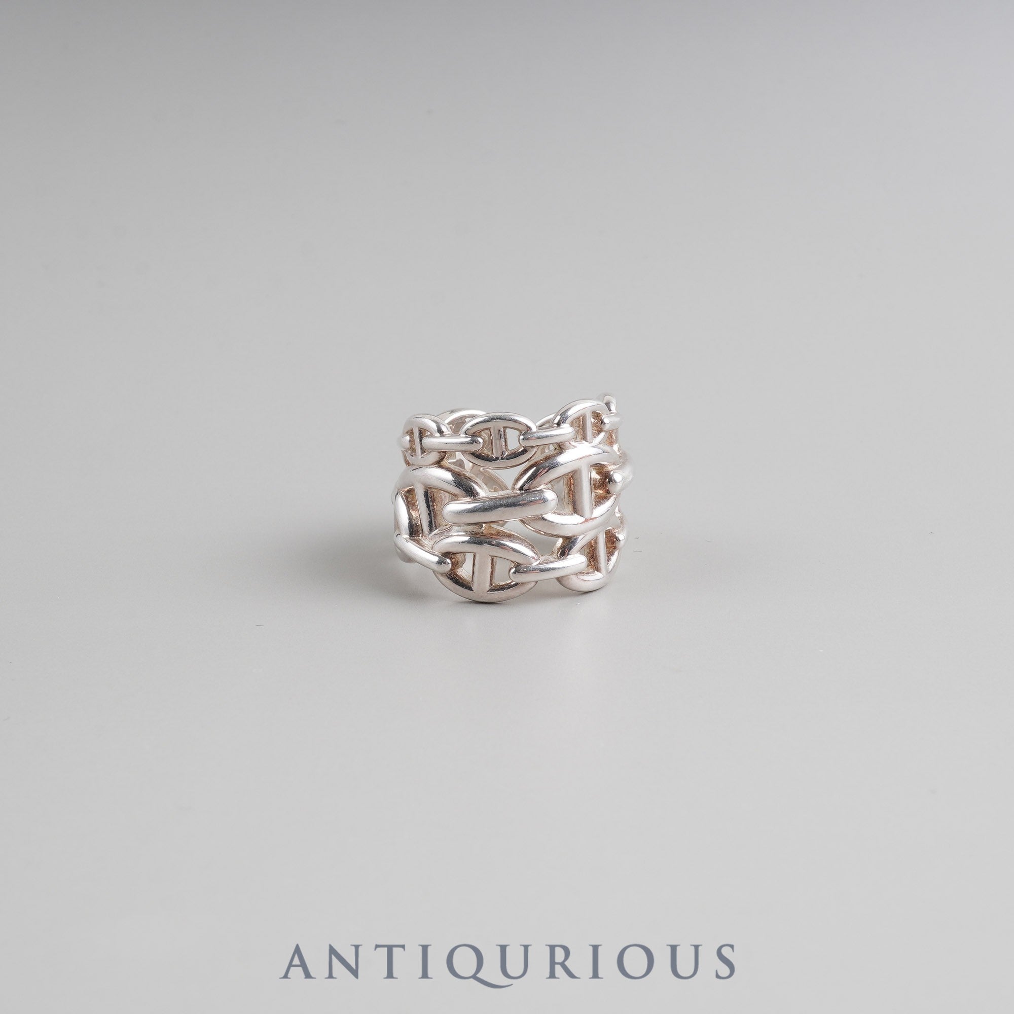 Hermes Ring Chaine d'Ancre Enchaine GM Sterling Silver #57 Box Card (2024) 23 Years Old