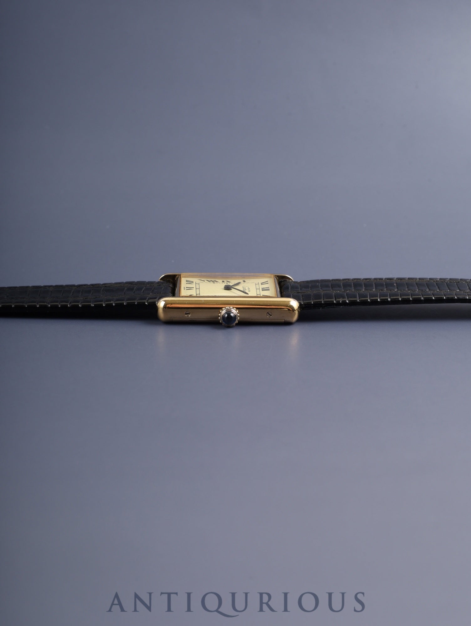 カルティエ マストタンク LM 手巻き Cal.78-1 SV925 革 純正尾錠(GP)アイボリーローマン文字盤(SWISS表記)オーバーホール済み