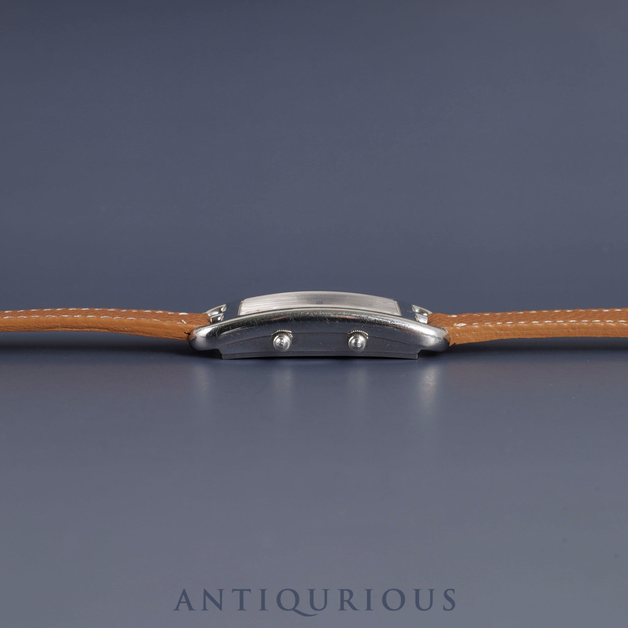 Hermes Cape Cod Dezone CC3-210 Quartz Cal.E01001 SS Leather Genuine Buckle (SS) Silver Dial Overhauled