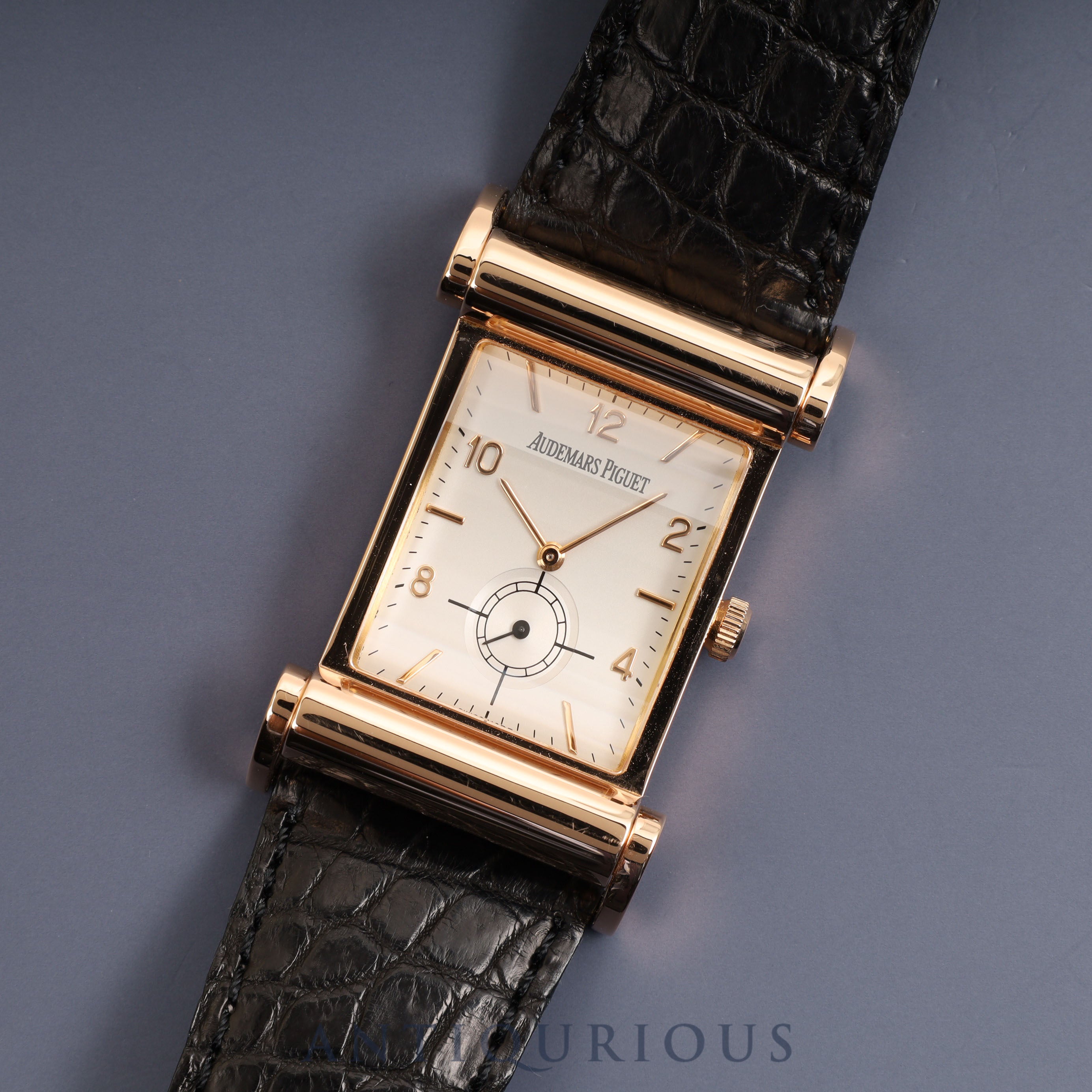 オーデマ・ピゲ カナぺ 149340R.00.A002XX.01 手巻き Cal.2085/2832 750PG 革 純正尾錠(750PG)アイボリー文字盤 紙箱 コンプリートサービス済み