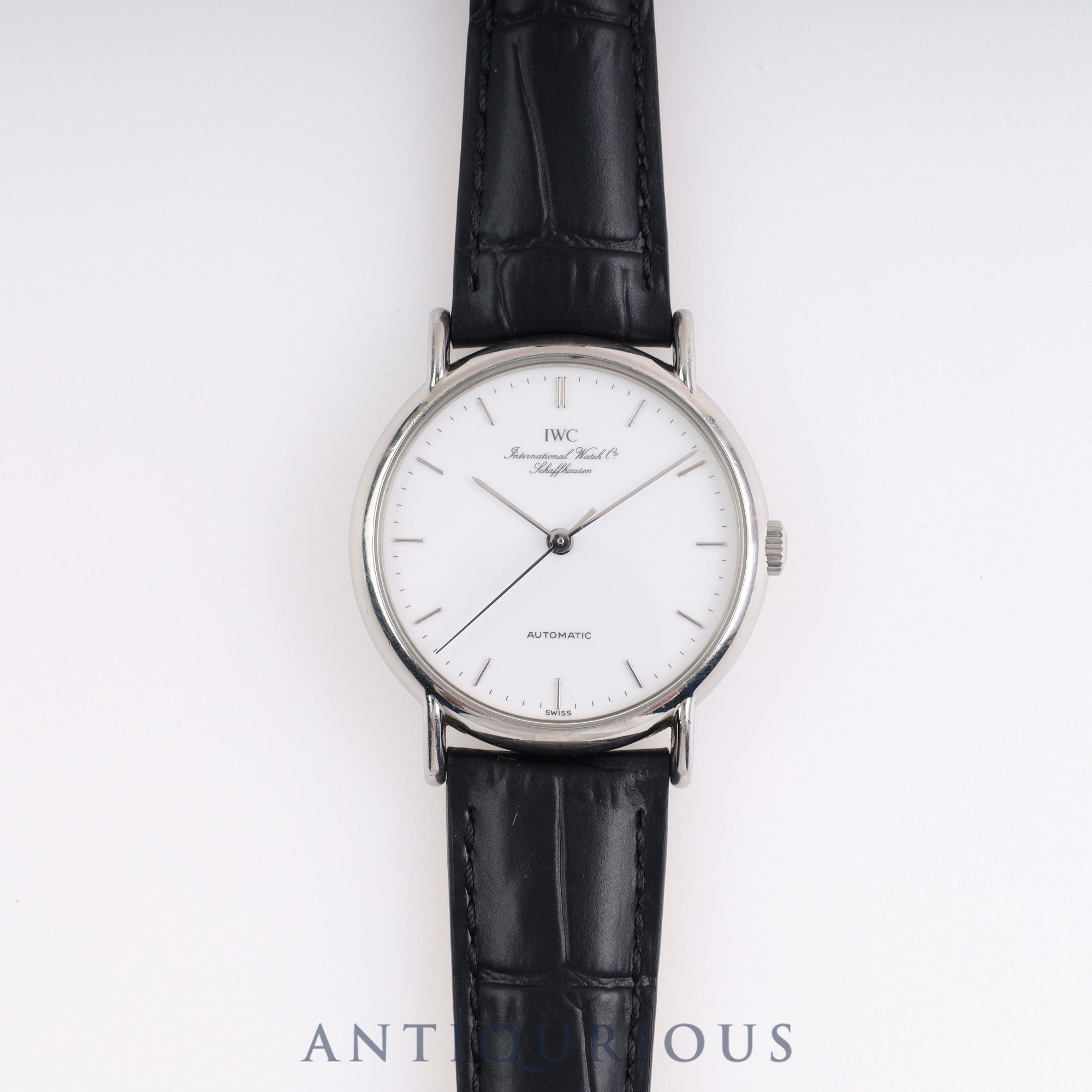 IWC ポートフィノ IW351403 自動巻き SS 革 ホワイト文字盤 アイダブリュシー