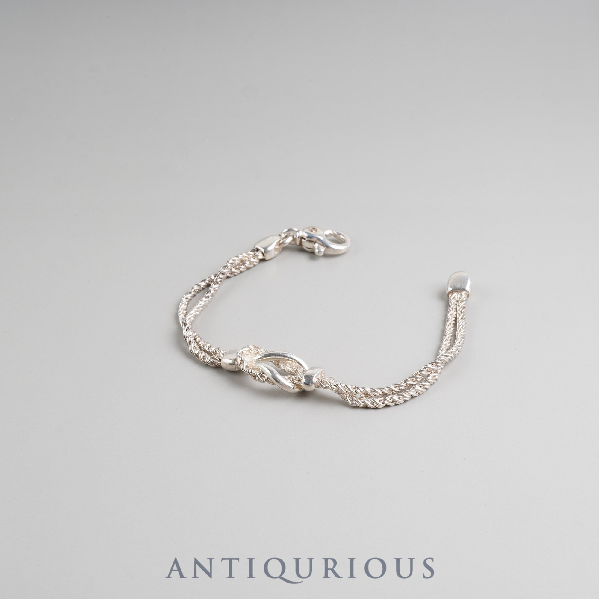 Tiffany Bracelet Center Knot Double Rope SV925 Dust Bag Box