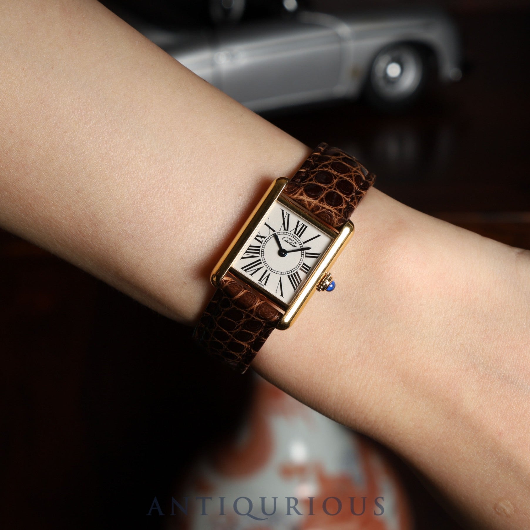 カルティエ マストタンク SM W1005554 / 1613 クォーツ SV925 革 純正Dバックル(GP)オパラン文字盤 箱 冊子 保証書(1996年)カルティエブティックにてコンプリートサービス(フルメンテナンス)済み