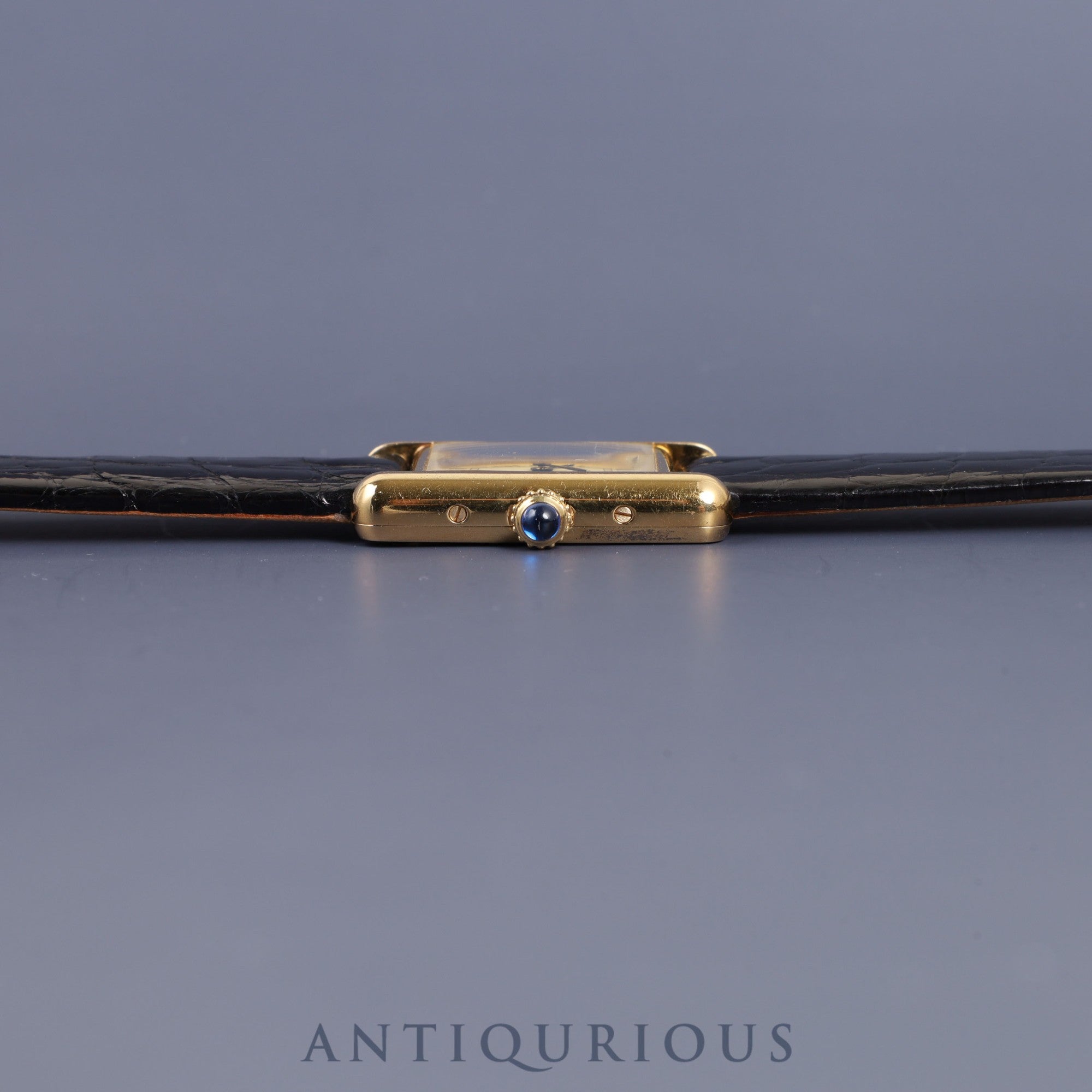 カルティエ マストタンク SM W1003153 / 1613 クォーツ Cal.057 SV925 革 純正尾錠(GP) ローマンアイボリー文字盤 1980年代半ば~1994年頃 オーバーホール済み