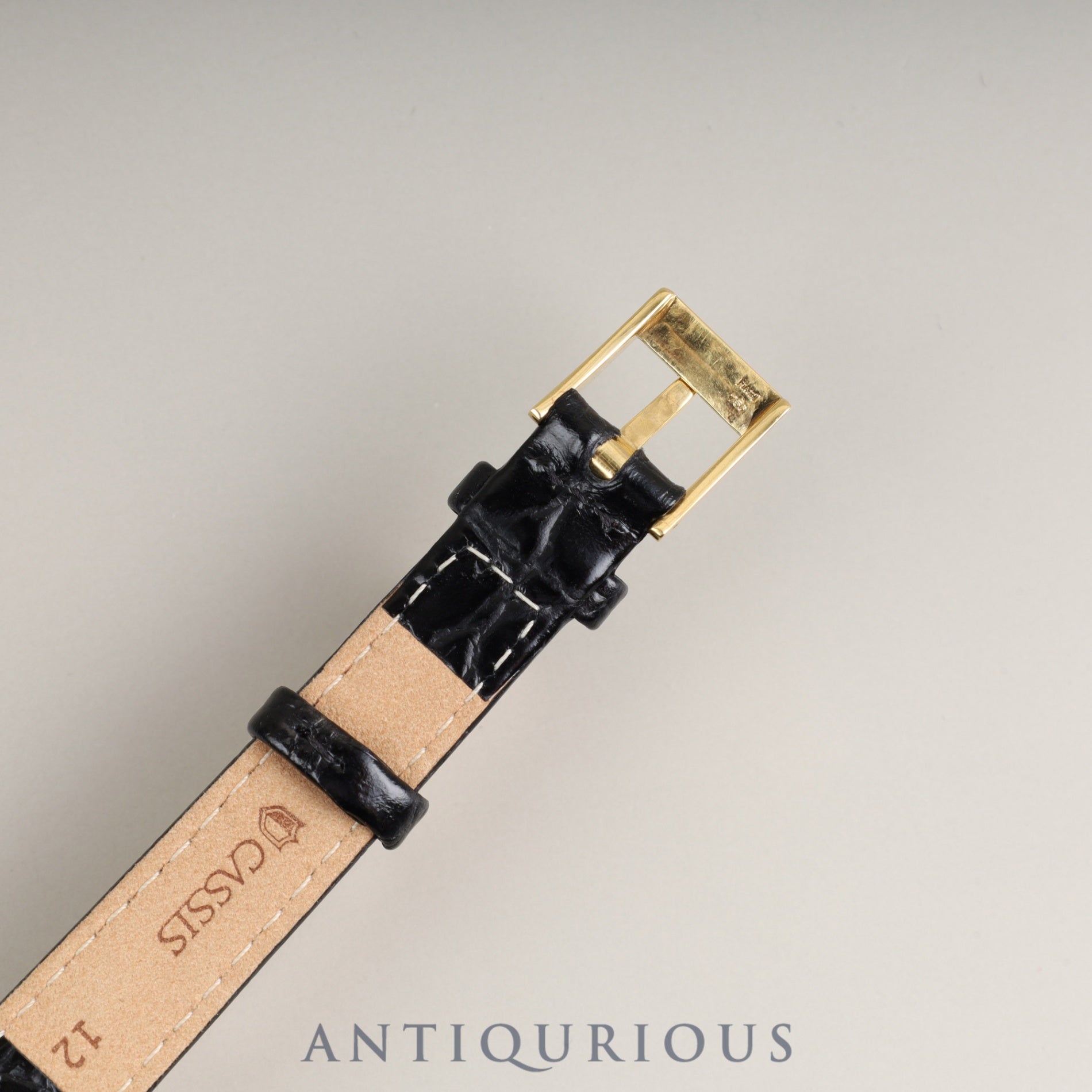 ピアジェ オーバル 9822 手巻き Cal.9P2 750 革 純正尾錠(750) ゴールドローマン文字盤 オーバーホール済み