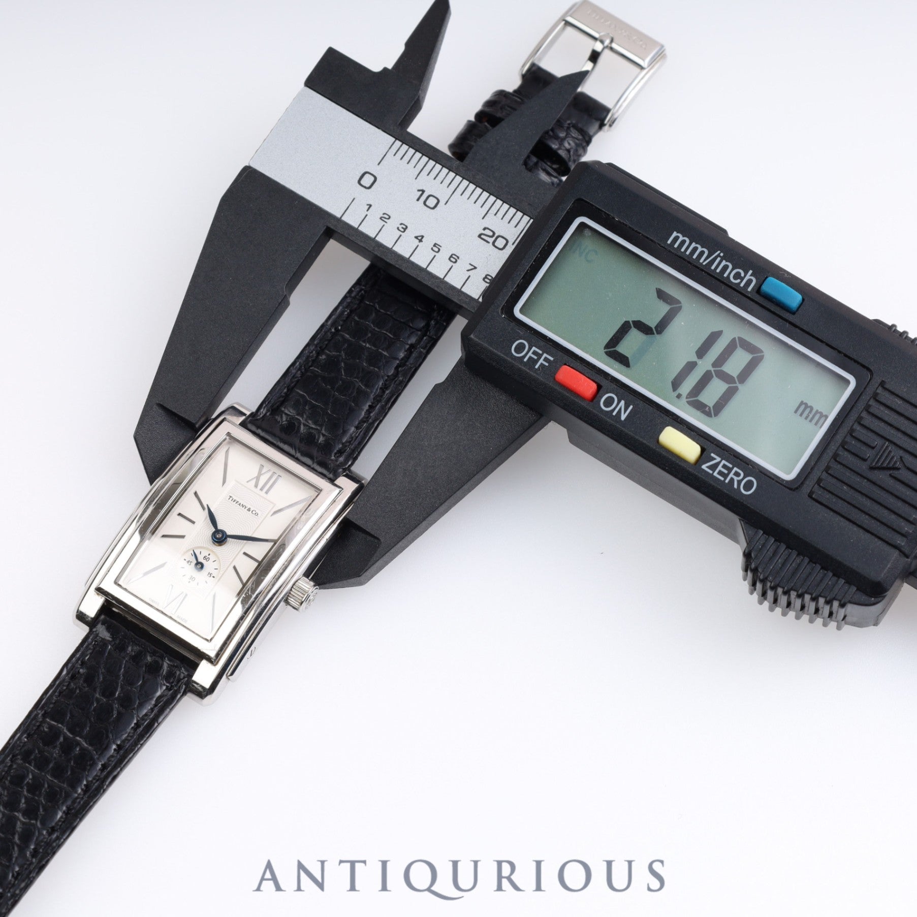 Tiffany Grand Small Second Z0035.13.10A21A40A Quartz Cal.989.153 SS Leather Genuine Buckle (SS) Silver Dial Warranty Card