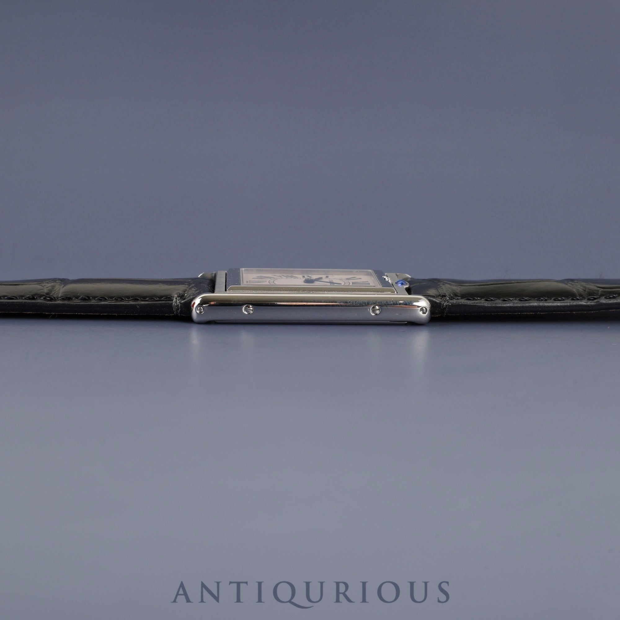 カルティエ タンク バスキュラント LM 2390 手巻き SS 革 社外尾錠(SS) ホワイトローマン文字盤 箱 冊子 保証書(無記載)2025/9/30 カルティエブティックにてコンプリートサービス(フルメンテナンス)済み