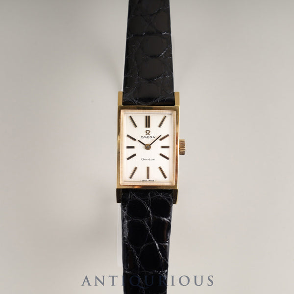 オメガ ジュネーブ 手巻き GP 革 純正尾錠(GP)ゴールド文字盤 オーバーホール済み