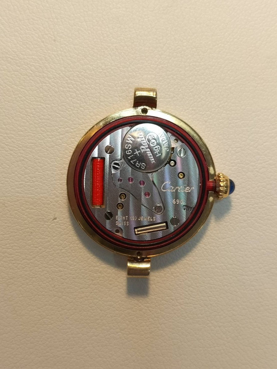 Cartier Must Vendôme VLC SM 1851 Quartz Cal. 690 SV925 Leather Genuine Buckle (GP) Arabic CC Dial Box Warranty (1998) Overhauled