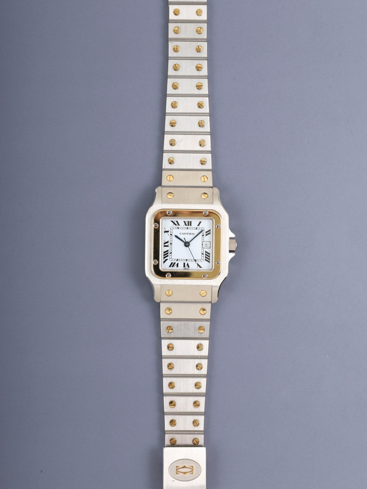 Cartier Santos Carrée LM 2961 Automatic Cal.077 (ETA2671) SS/YG SS/YG White Roman Dial (SWISS designation) Overhauled