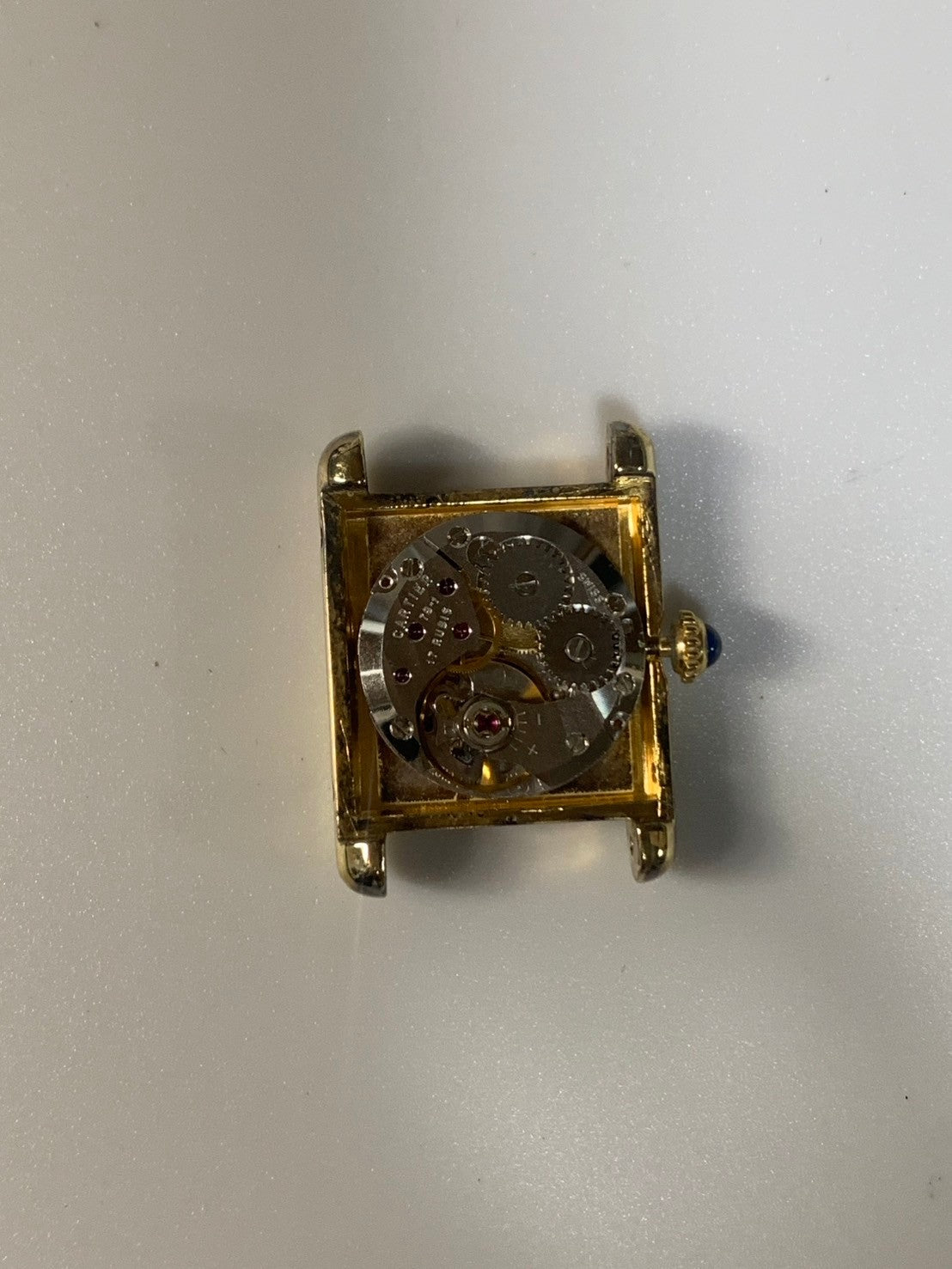 カルティエ マストタンク SM 手巻き Cal.78-1 SV925 革 純正尾錠(GP)アイボリーローマン文字盤(SWISS MADE表記 )オーバーホール済み