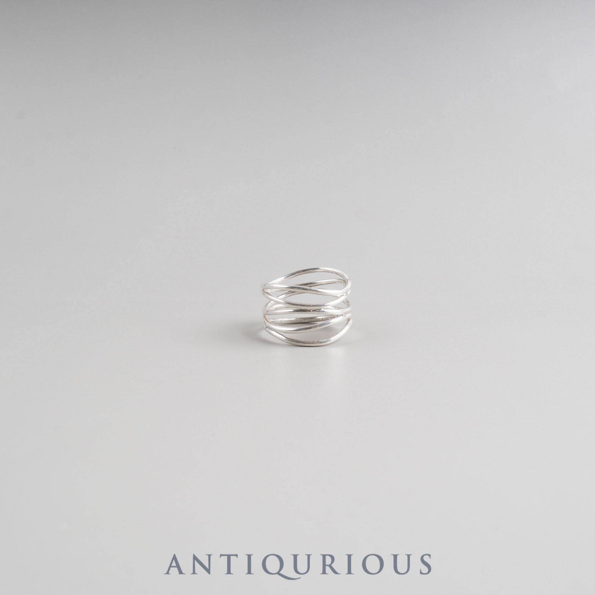 Tiffany Elsa Peretti Wave 5-Row Ring, SV925, Approx. Size 11