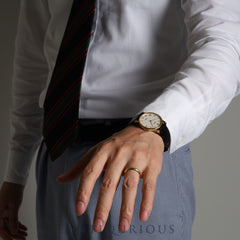 Rolex Cellini 5112 Manual winding Cal.1601 18KYG Leather Genuine buckle (750) Ivory Roman Computer dial N serial 1991