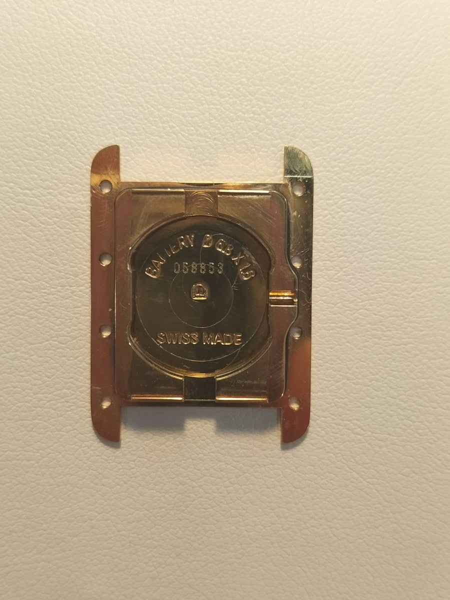 Cartier Must Tank MM 2415 Quartz Caliber 057 SV925 Leather Watch with Genuine D-buckle (GP) Ivory Roman Dial (SWISS MADE Marking) Circa 1990-2004 Box Warranty Card Overhauled