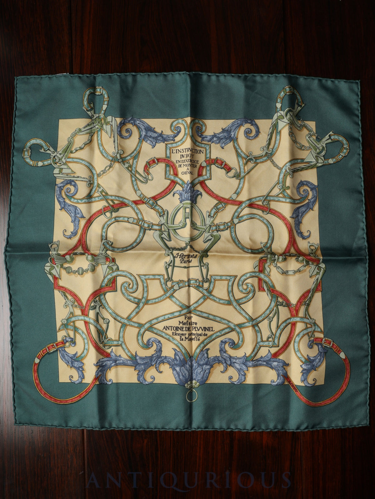 Hermès Scarf Carre 45 L'INSTRVCTION DV ROY (The Education of the King) 100% Silk