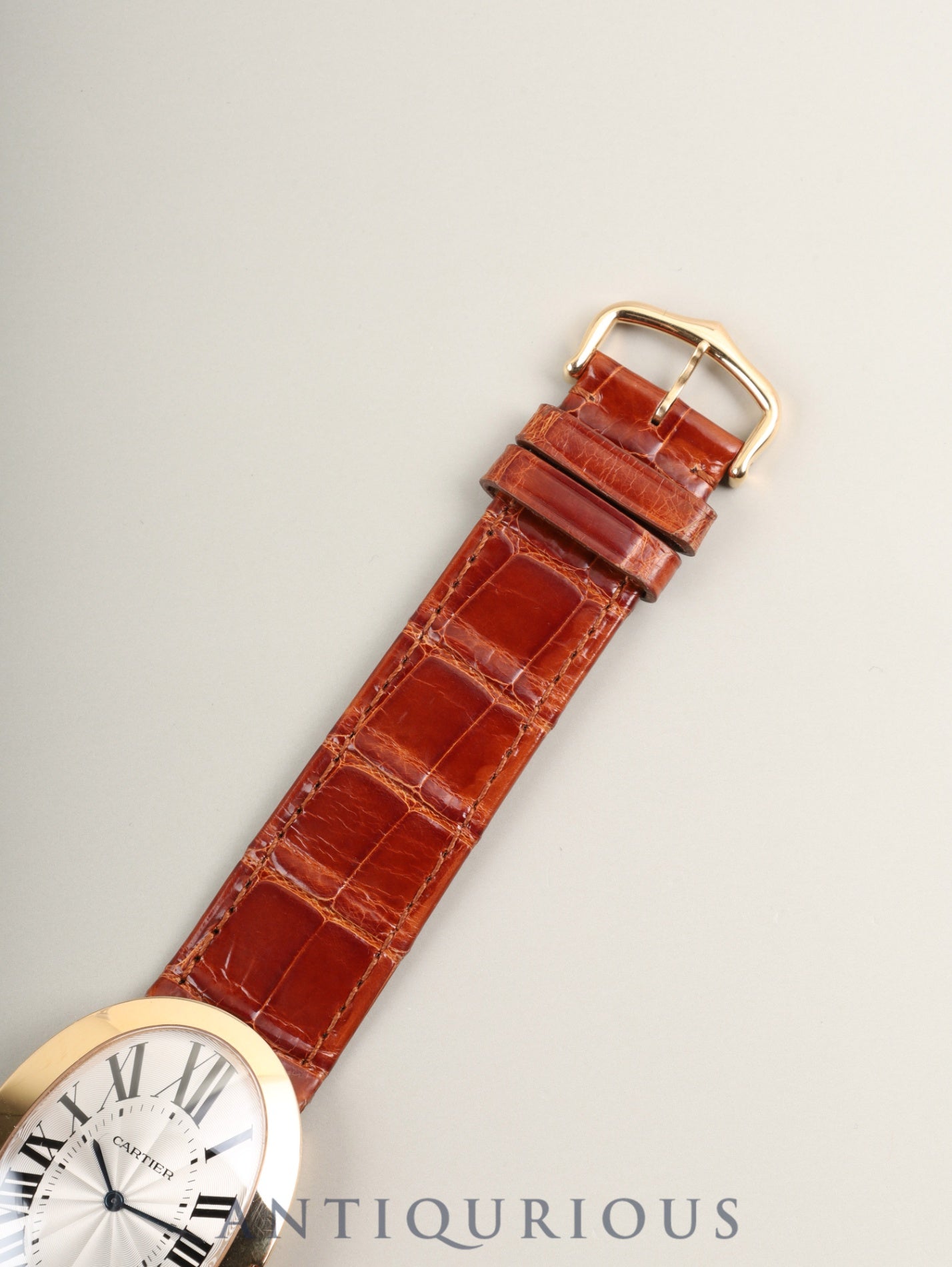 カルティエ ベニュワール LM W8000002 / 3033 手巻き Cal.430MC AU750 純正革ベルト 純正ピンバックル(AU750) ホワイトローマン文字盤 保証書(2012年)冊子 オーバーホール済み