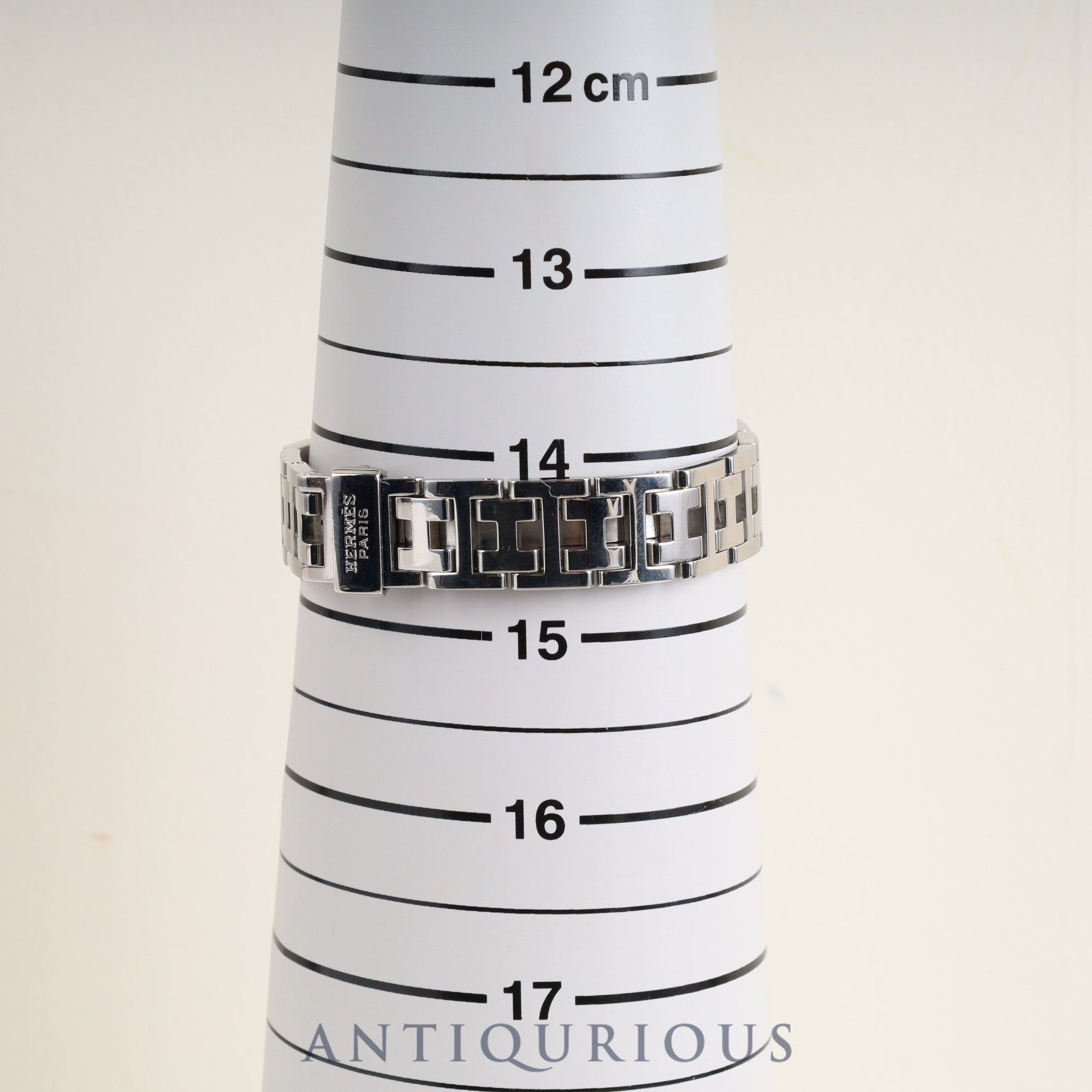 エルメス クリッパー ナクレ CL4.230 クォーツ SS 12Pダイヤ ホワイトシェルギョーシェ文字盤 オーバーホール済み