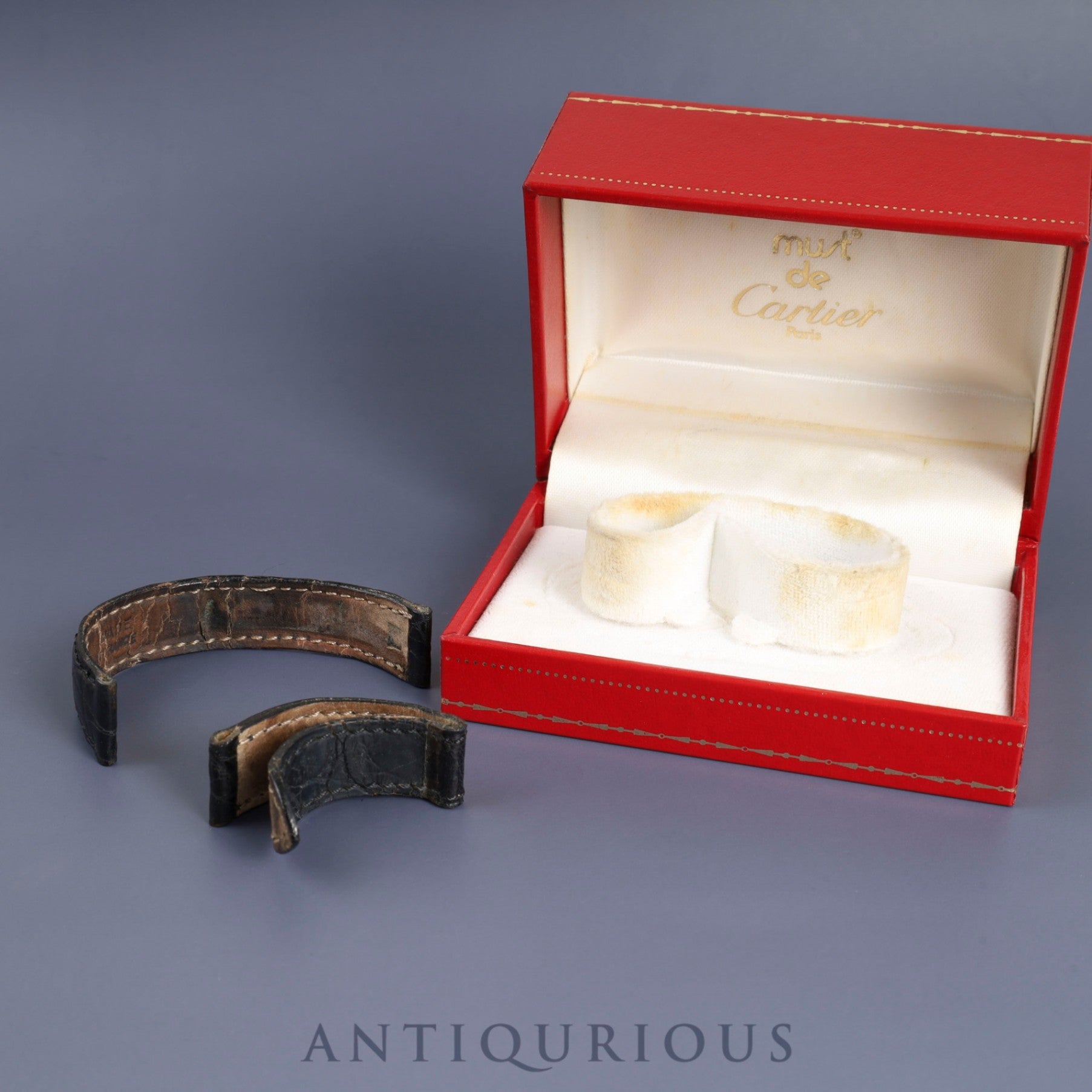 Cartier Must Tank SM W1005554 / 5057001 Quartz Cal.057 SV925 Leather Genuine D-buckle (GP) Opalan dial Genuine replacement belt Box Warranty (1992) Overhauled