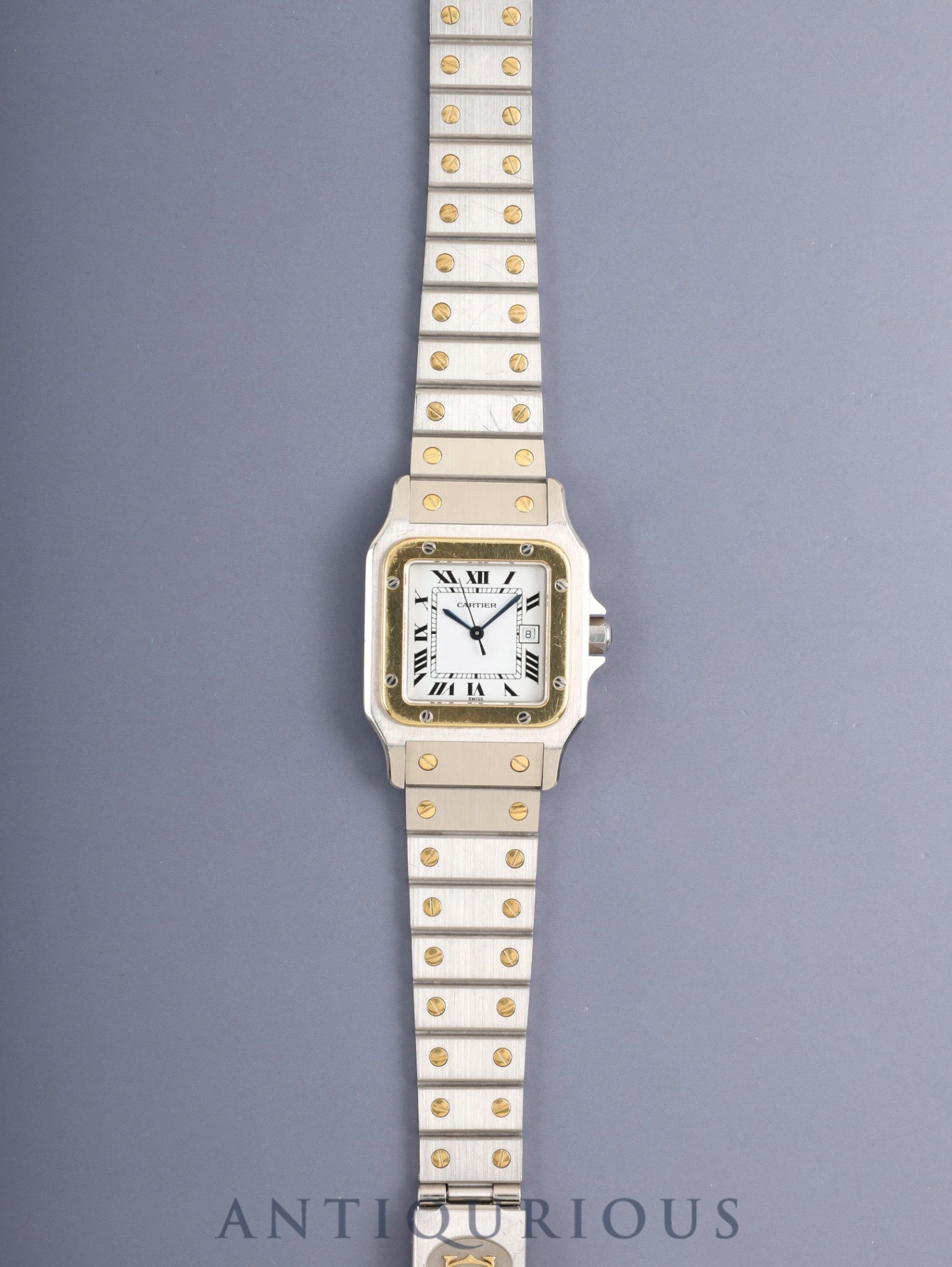 Cartier Santos Carre LM 2961 Automatic Cal. ETA2671 SS/YG SS/YG White Roman Dial (SWISS marking) Overhauled