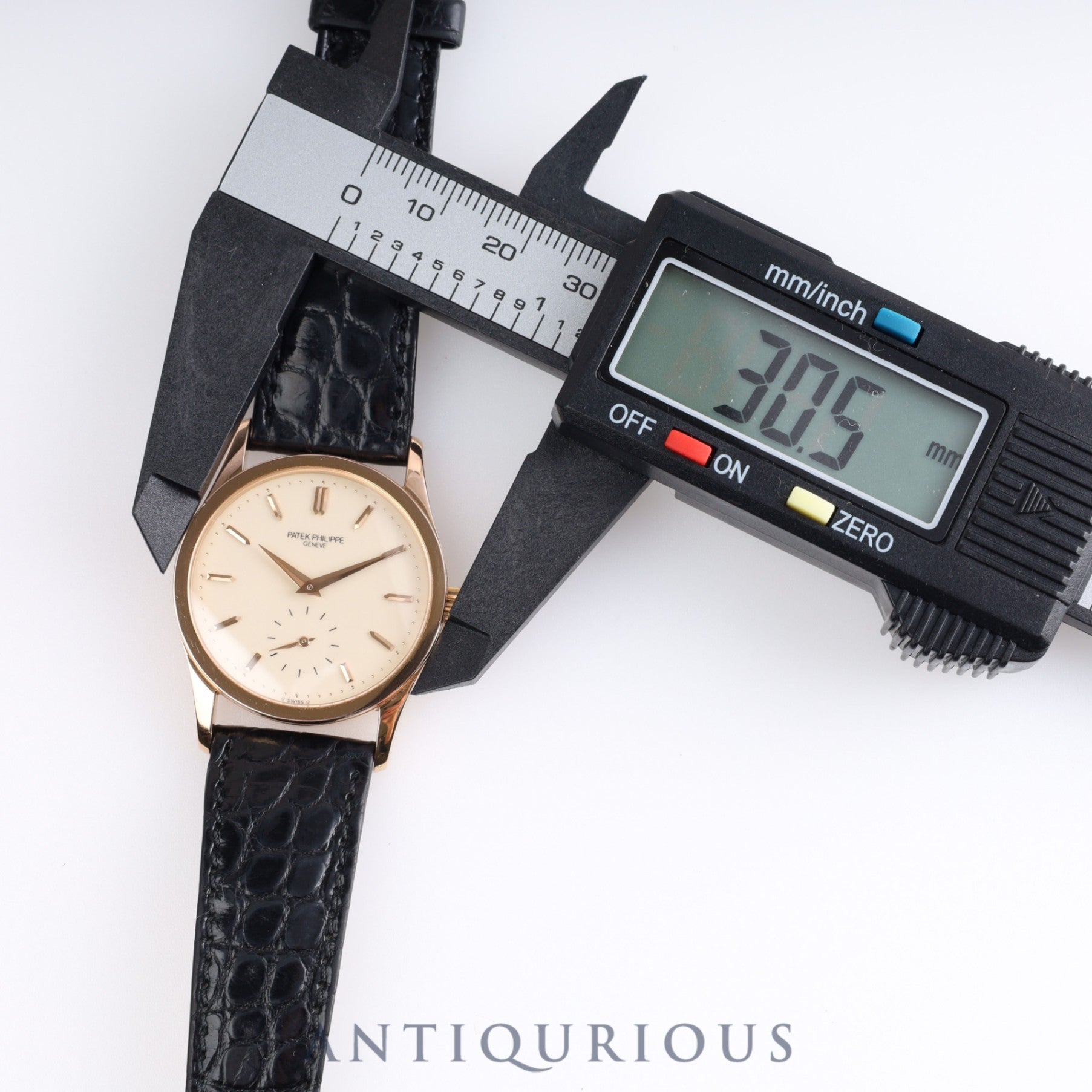 パテック・フィリップ カラトラバ 3796 手巻き Cal.215 PG 純正革ベルト 純正バックル(750)アイボリー文字盤