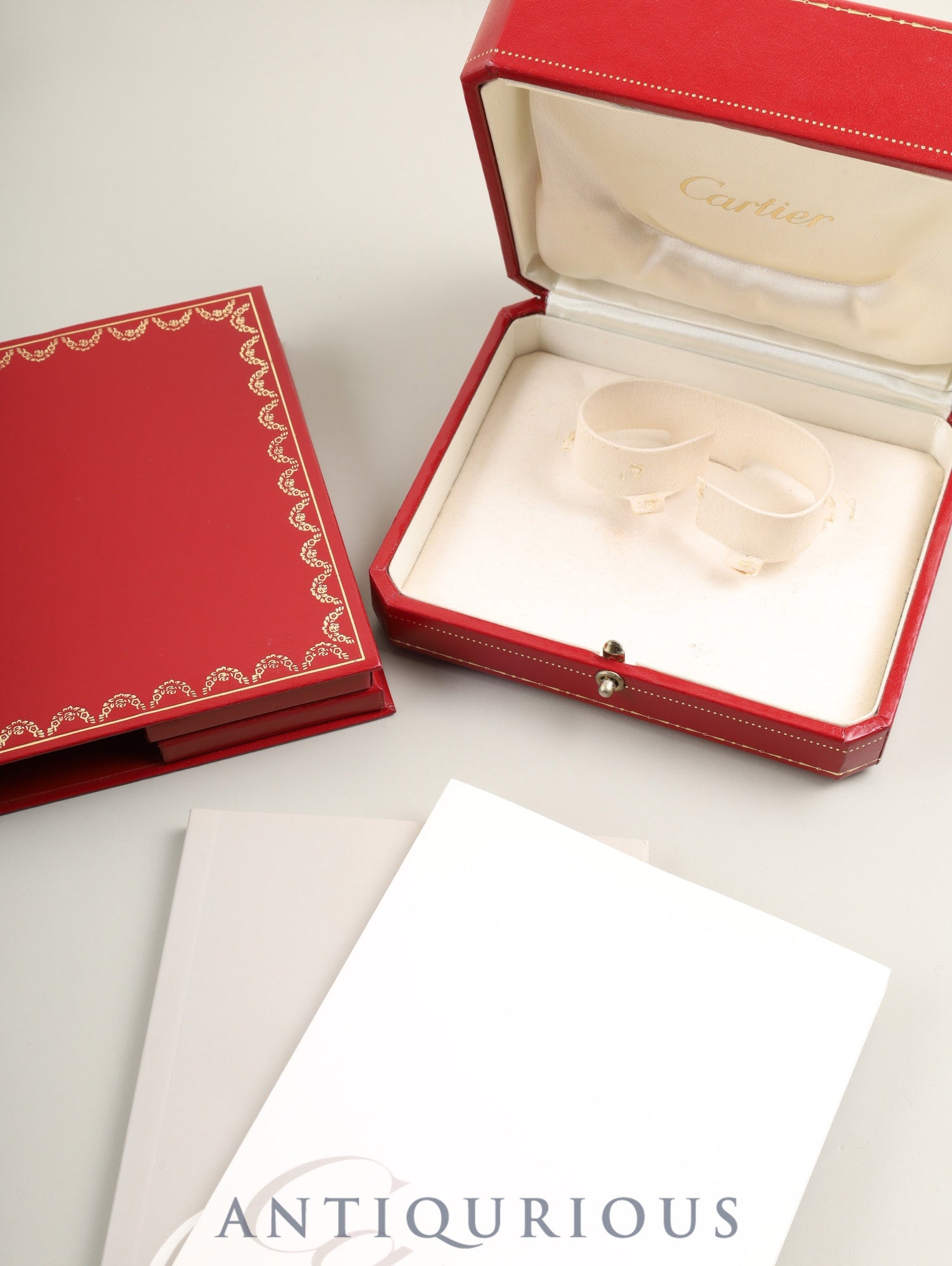 Cartier Must Tank MM 2415 Quartz Caliber 057 SV925 Leather Watch with Genuine D-buckle (GP) Ivory Roman Dial (SWISS MADE Marking) Circa 1990-2004 Box Warranty Card Overhauled