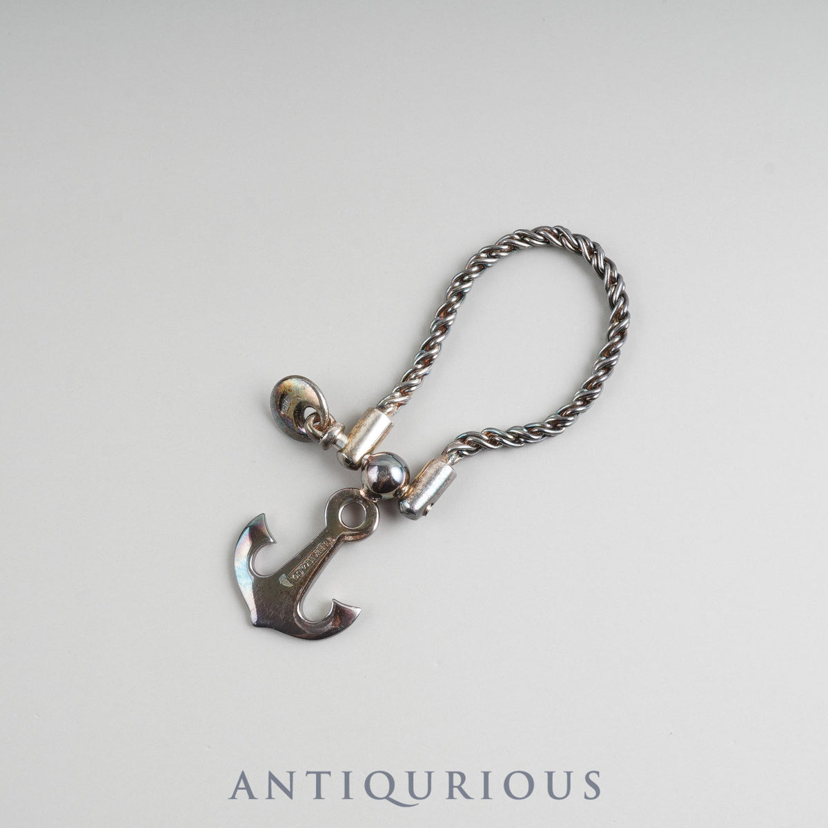 Tiffany Anchor Sterling Silver Keychain with Box and Dust Bag