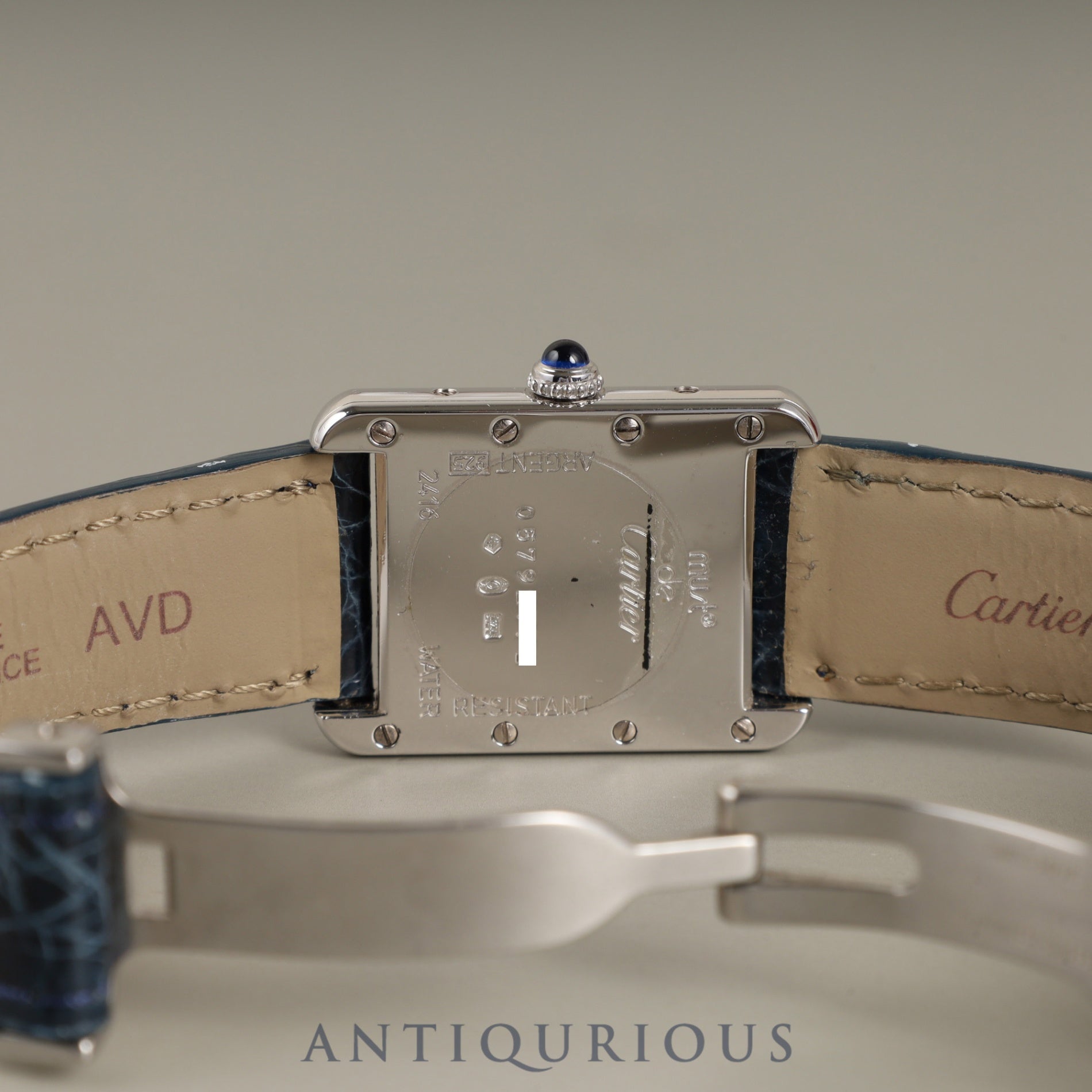 カルティエ マストタンク MM 2416 クォーツ Cal.057 SV925 純正革ベルト(使用感あり) 純正Dバックル(SS) ピンクローマン文字盤 クリスマス限定 オーバーホール済み