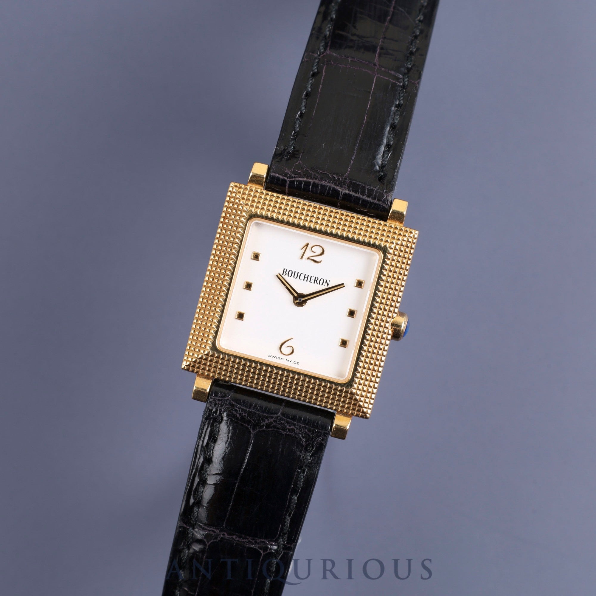 BOUCHERON ブシュロン リフレ クォーツ 腕時計 レザーベルト レディス 
