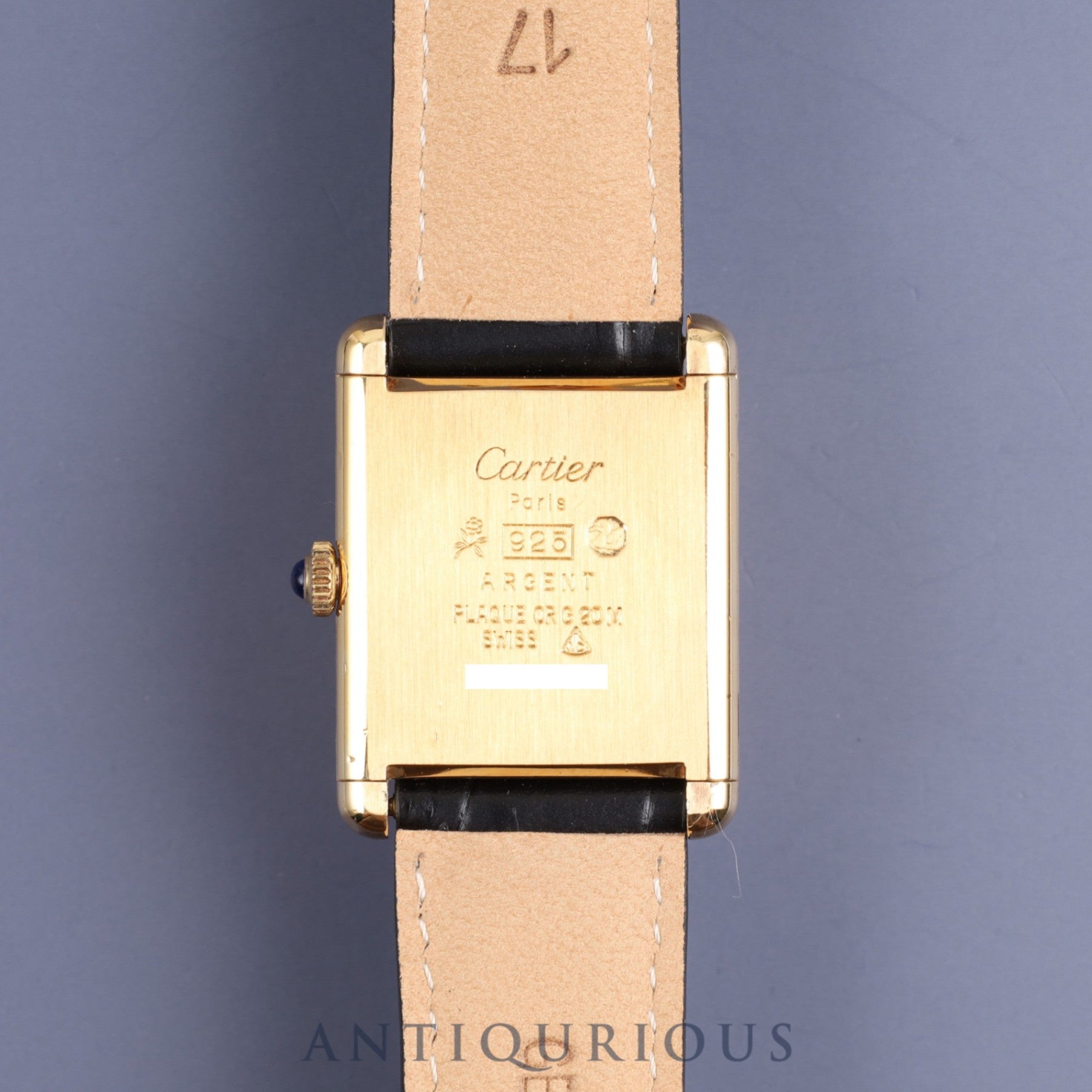 Cartier Must Tank LM Manual winding Cal.78-1 SV925 Genuine leather strap Genuine D buckle (GP) Ivory Roman dial Circa 1976-Early 1980s Overhauled