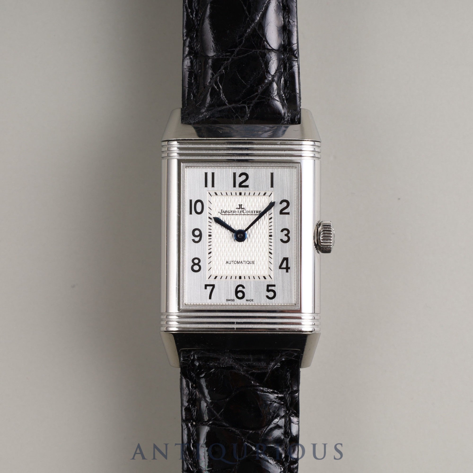 Jaeger-LeCoultre Reverso Classic Medium Q2538120 (212.8.S5) Automatic Cal.965 SS Leather Genuine Buckle (SS) Silver Dial