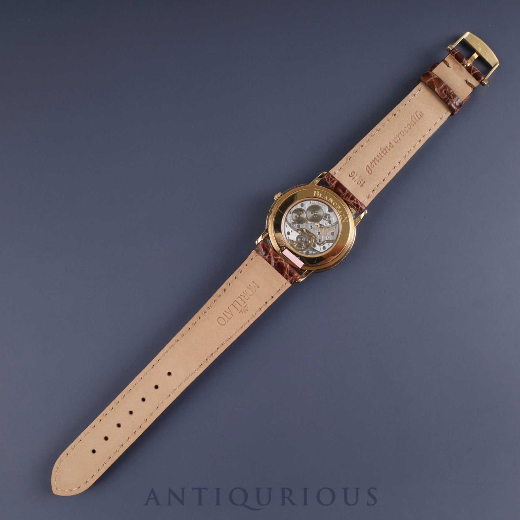 ブランパン ヴィルレ ウルトラスリム 0021-3318-55 手巻き Cal.21 750YG 純正革ベルト 純正尾錠(750YG)ホワイト文字盤