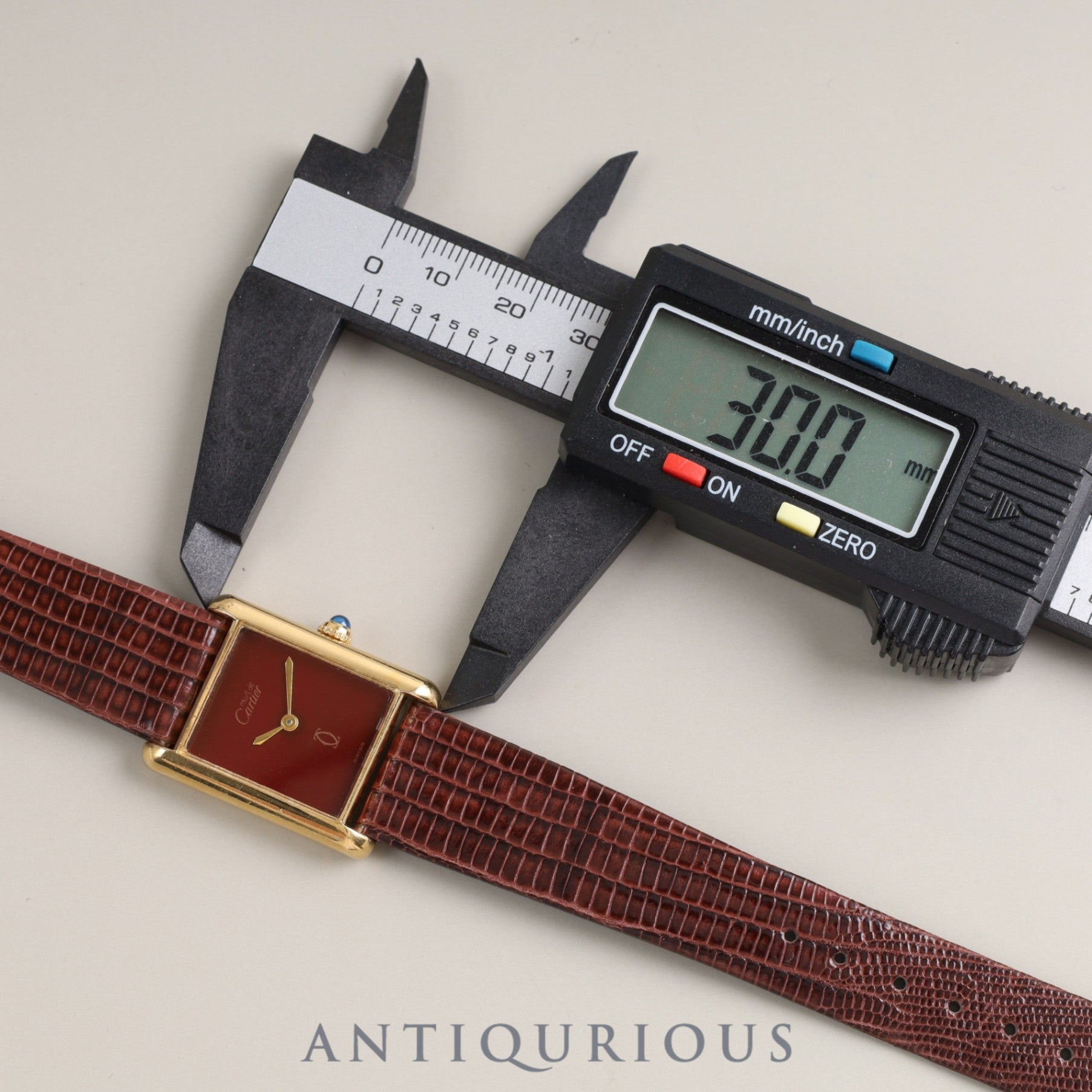 Cartier Must Tank LM Manual Winding SV925 Leather Genuine Buckle Bordeaux Dial