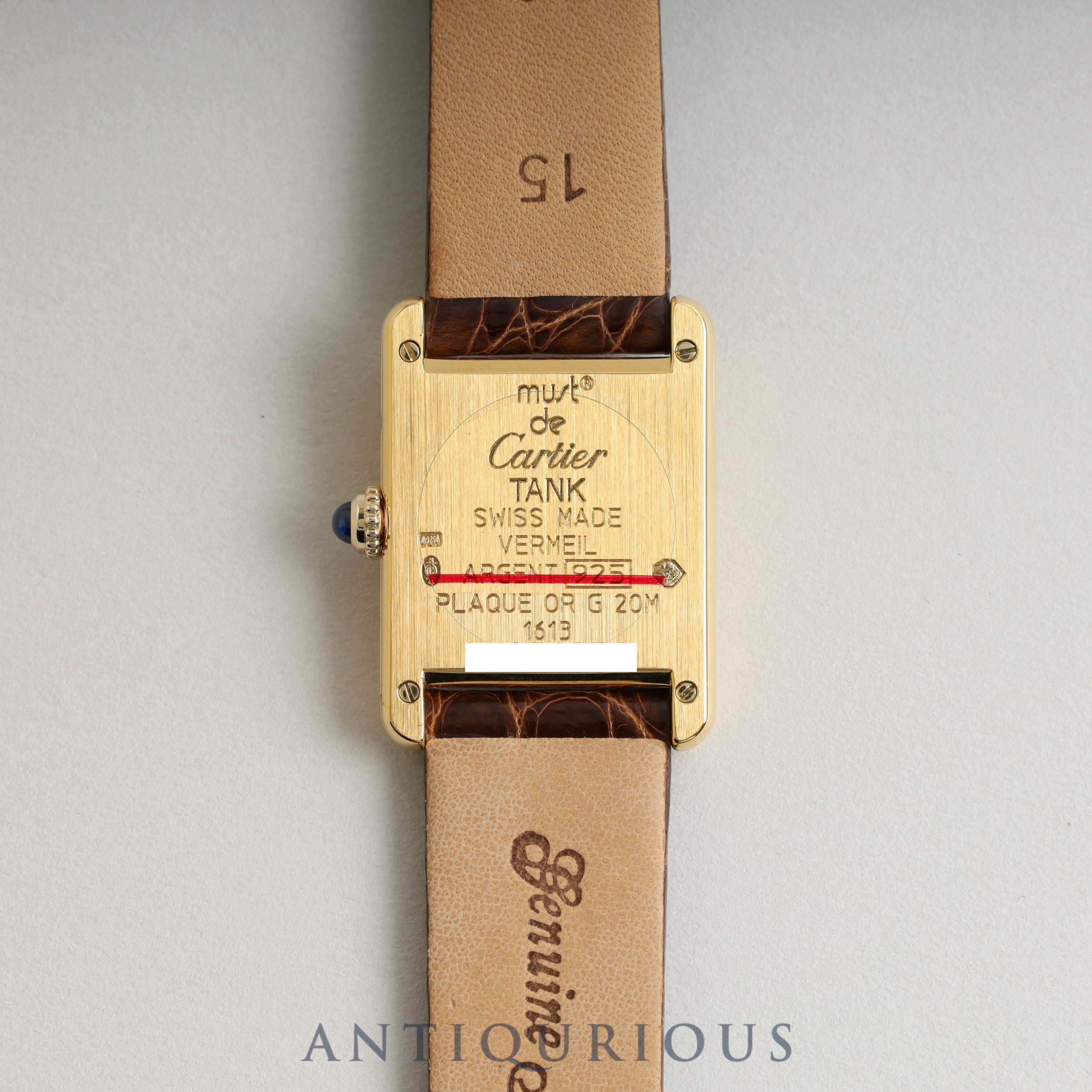 Cartier Must Tank SM QZ Ivory Dial New Finish Complete Service Completed in July 2023