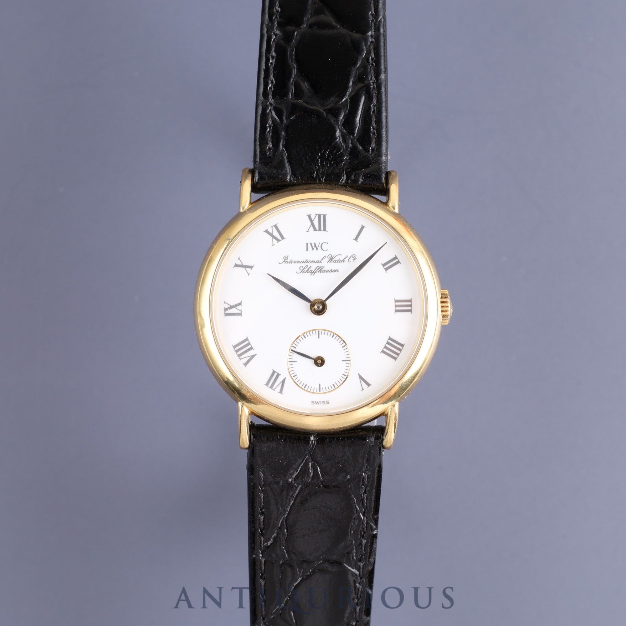 IWC Portofino IW2532 Manual winding Cal.4231 YG Leather Genuine buckle (GP) White dial 31.0mm Overhauled IWC