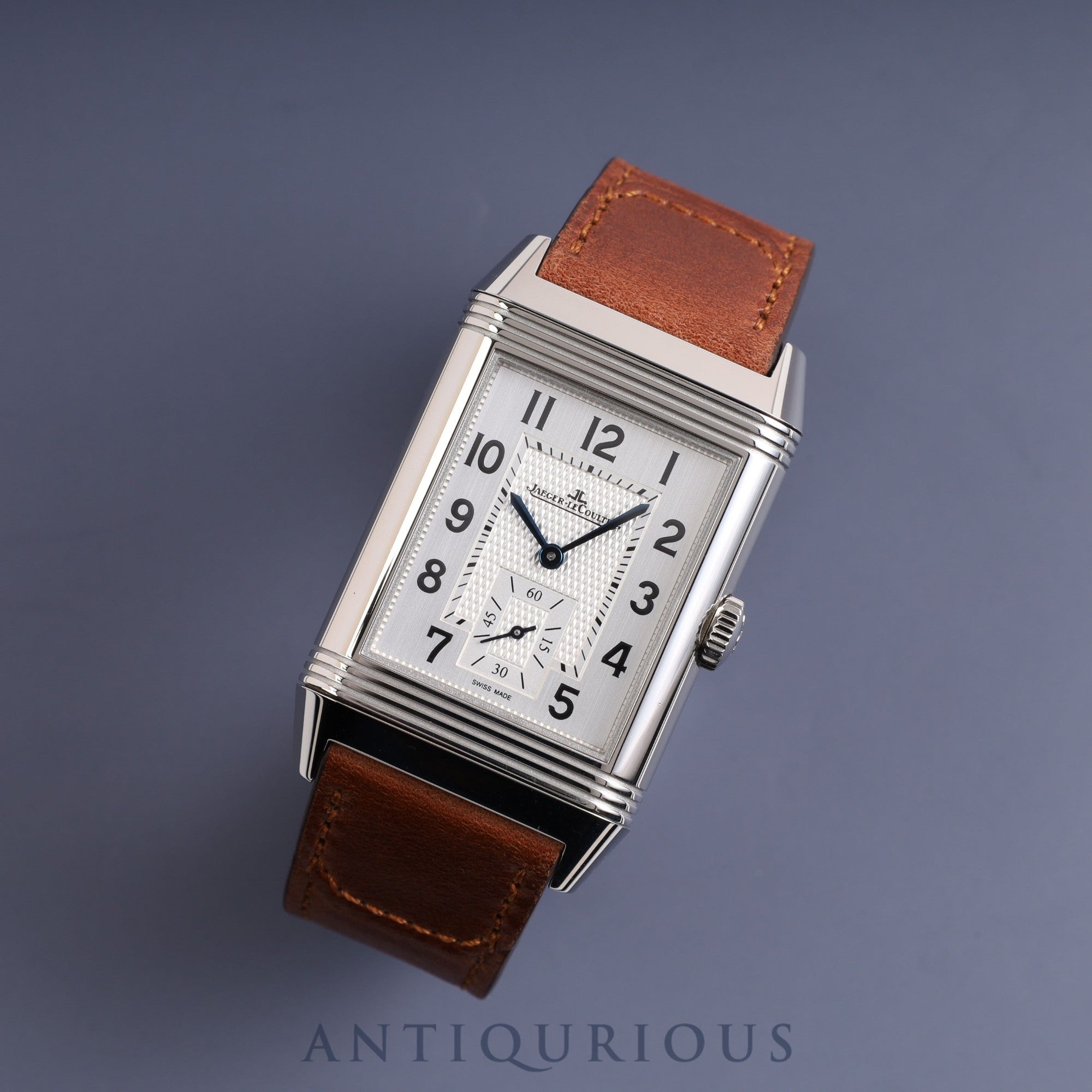 Jaeger-LeCoultre Reverso Classic Large Duo Small Second 215.8.D4 (Q3848422) Manual winding SS Genuine leather strap Genuine buckle (SS) Silver / Black dial Box Warranty (2023)