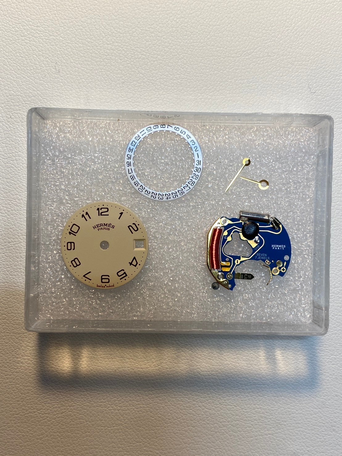 エルメス クリッパー 51.03 CL4.210 クォーツ SS アイボリー文字盤 箱 オーバーホール済み