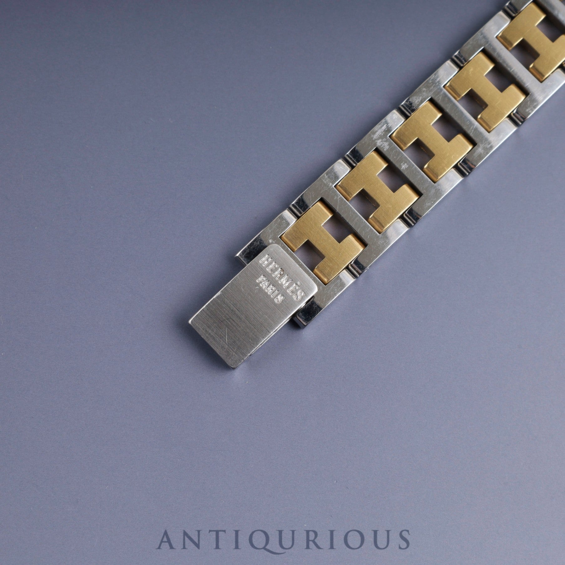 Hermes Cloajour CR1.240 Quartz Cal.976.001 SS / GP SS / GP Champagne Dial Overhauled