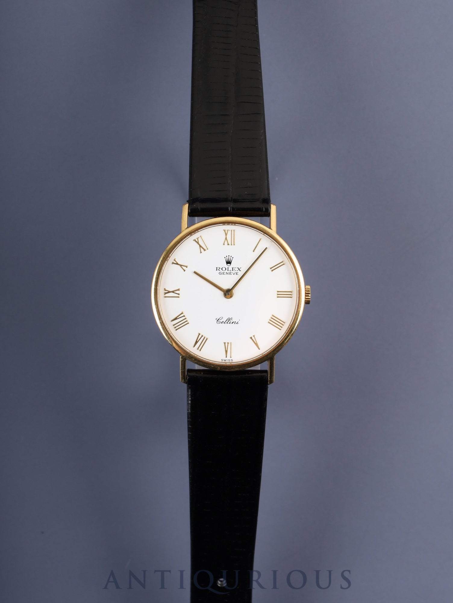 ロレックス チェリーニ 5112 手巻き Cal.1601 750 革 純正尾錠(GP) ホワイト文字盤 L番台(1989年~1990年)オーバーホール済み