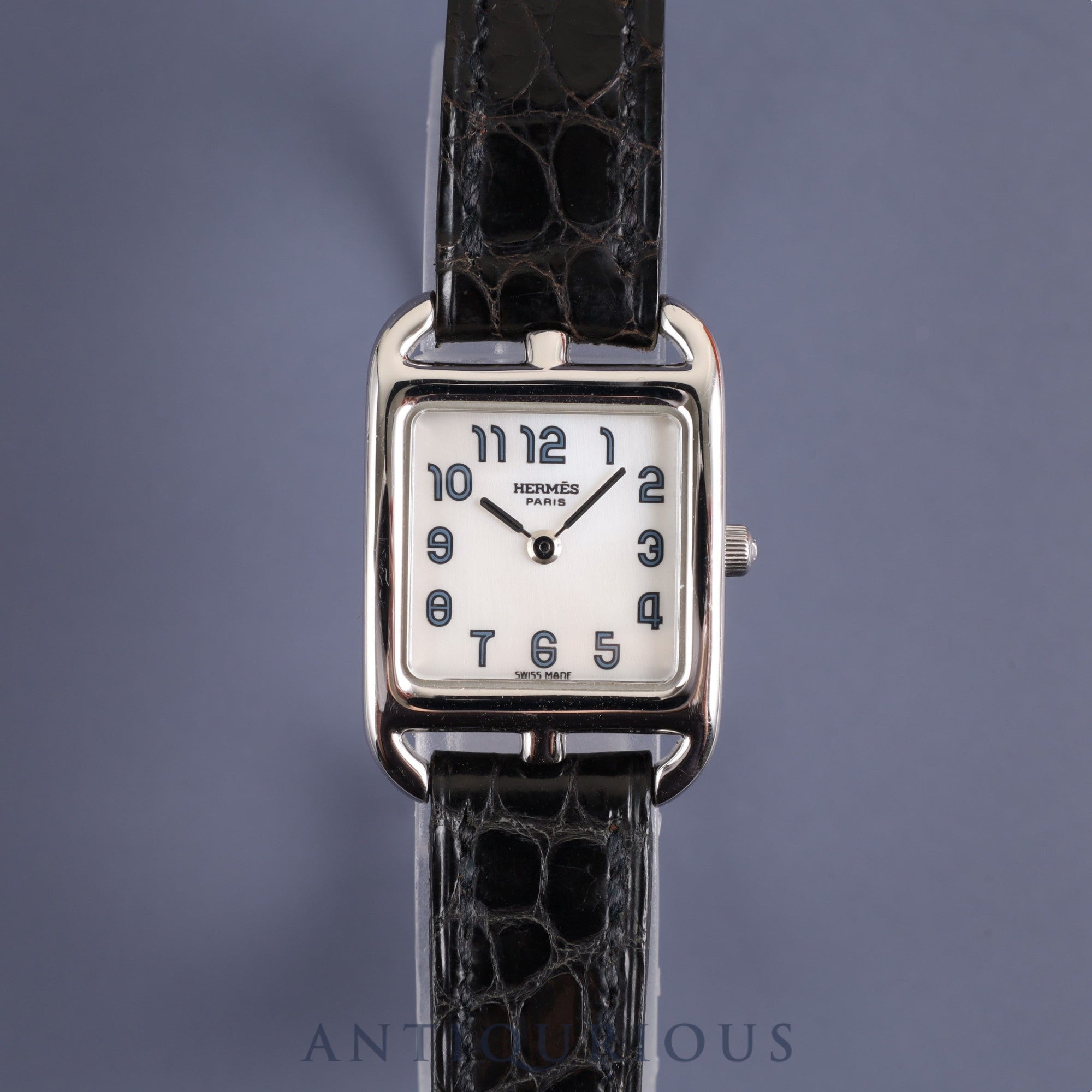 エルメス ケープコッド CC1.190 クォーツ Cal.976.001 750 純正革ベルト 純正尾錠(750)シェル文字盤 19×27mm 箱 保証書(詳細未記載)オーバーホール済み