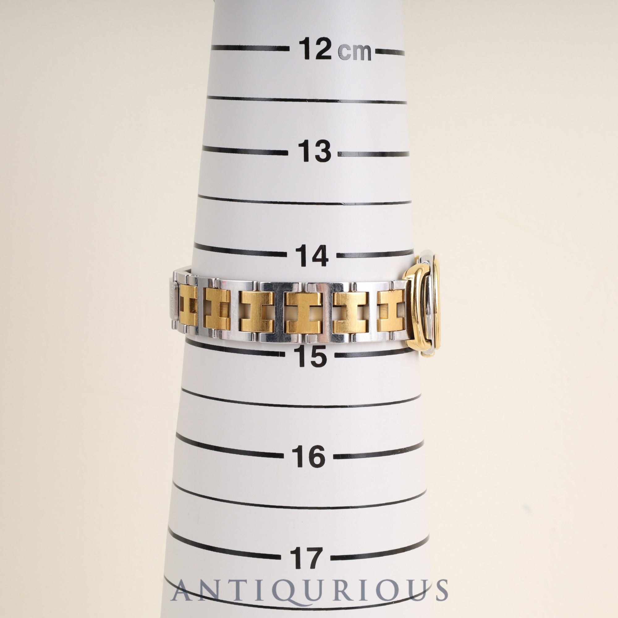 Hermes Rally 77.03 Quartz Cal.976.001 SS/GP SS/GP Ivory Dial Box Booklet Overhauled