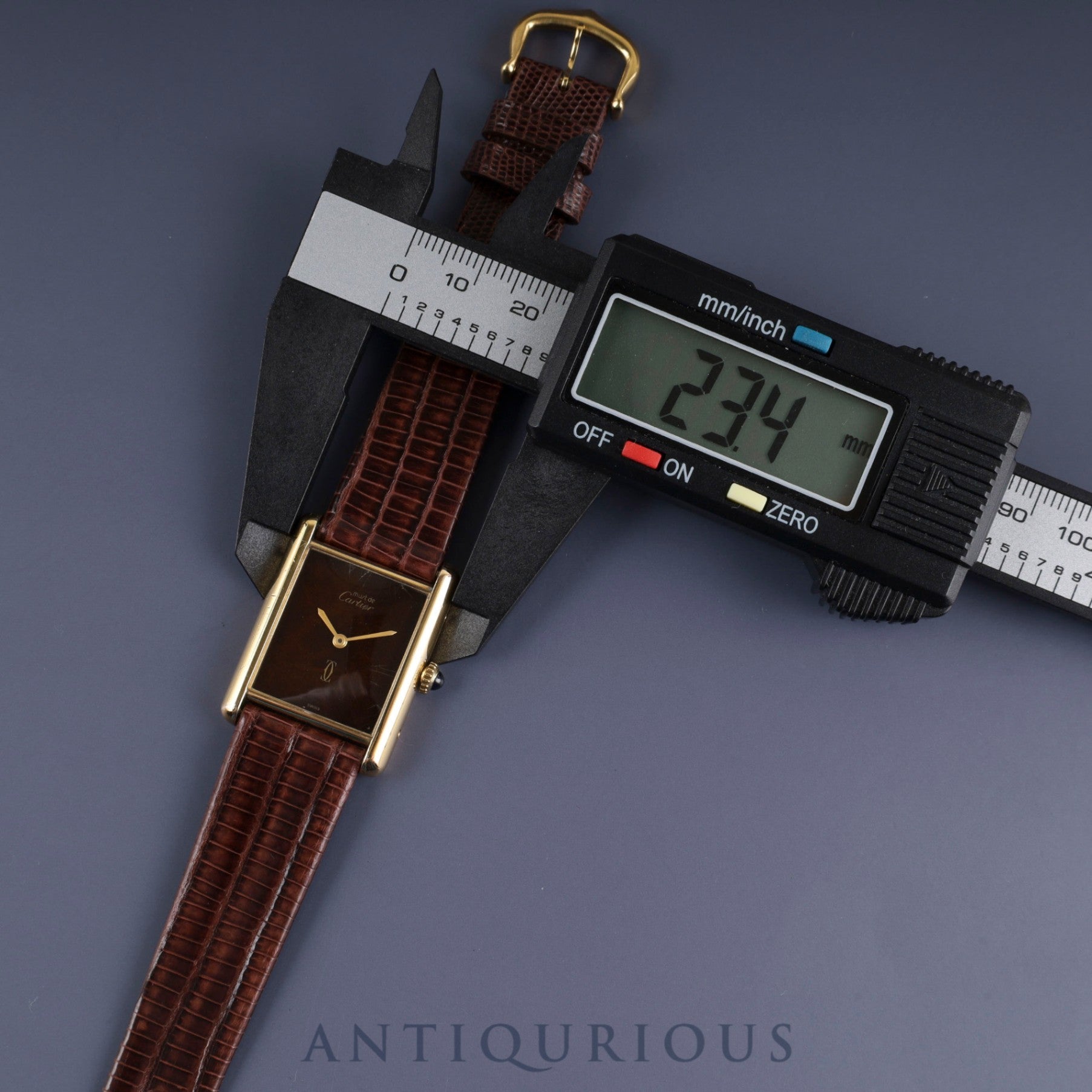 Cartier Must Tank LM Manual winding Cal.78-1 SV925 Leather Genuine buckle (GP) Mahogany dial Overhauled